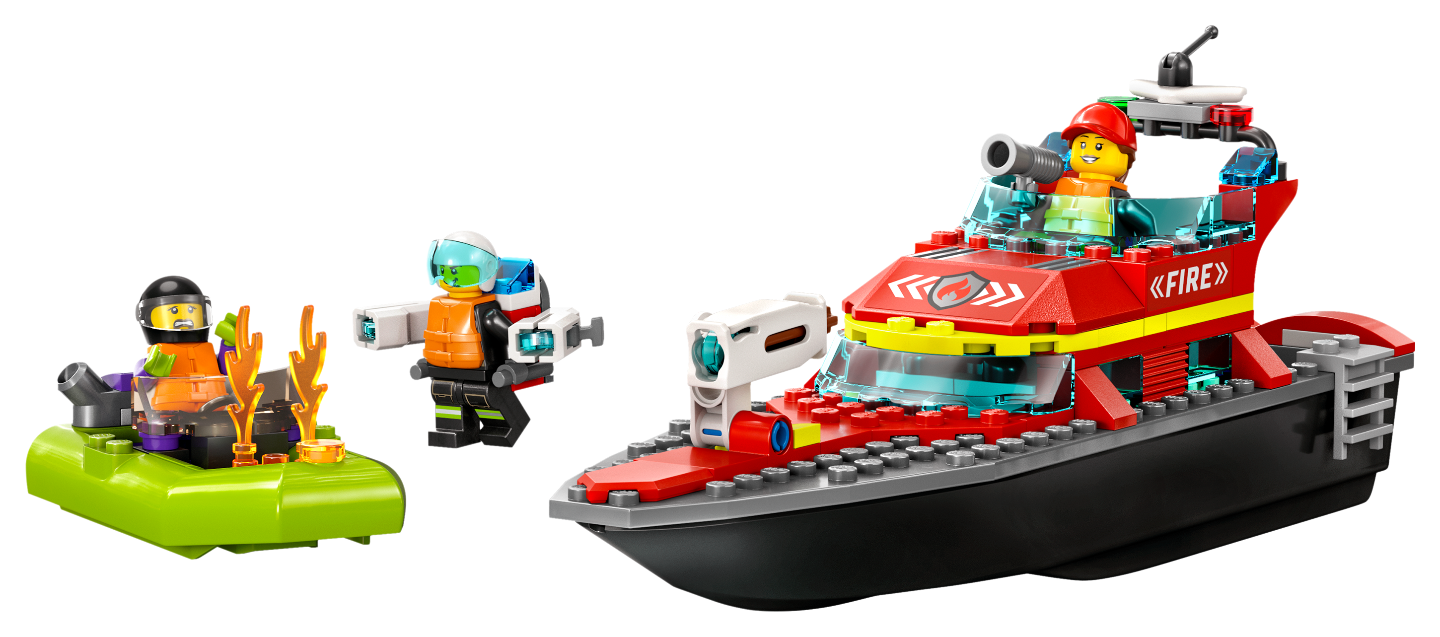Image of LEGO City Fire Rescue Boat Set