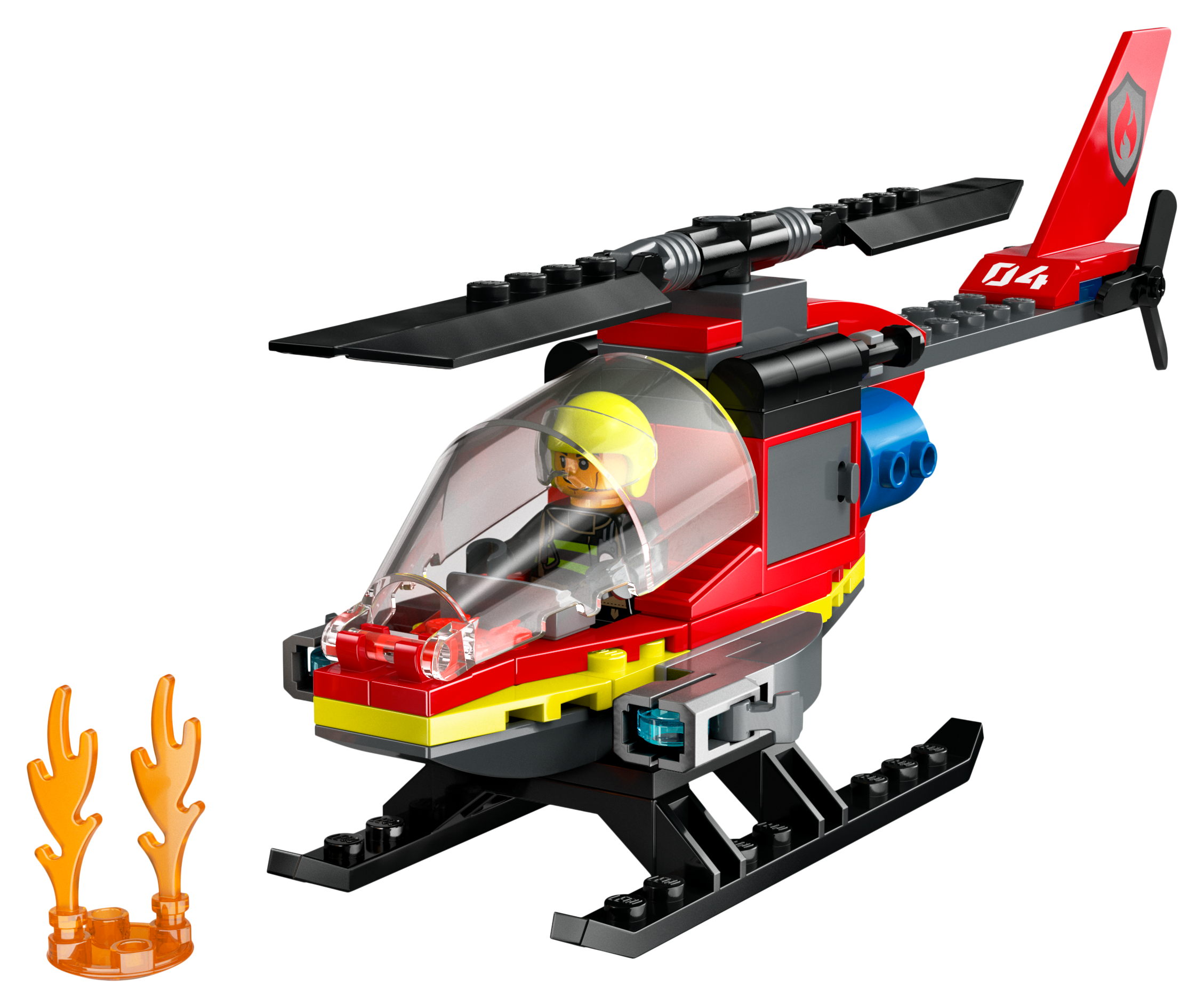 Image of LEGO City Fire Rescue Helicopter Set