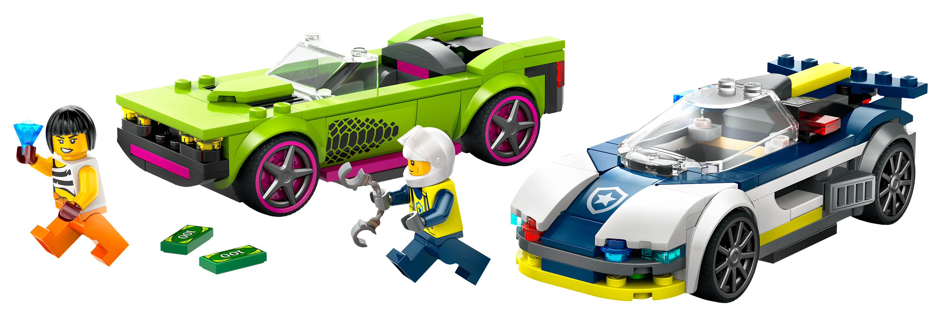 Image of LEGO City Police Car and Muscle Car Chase Set
