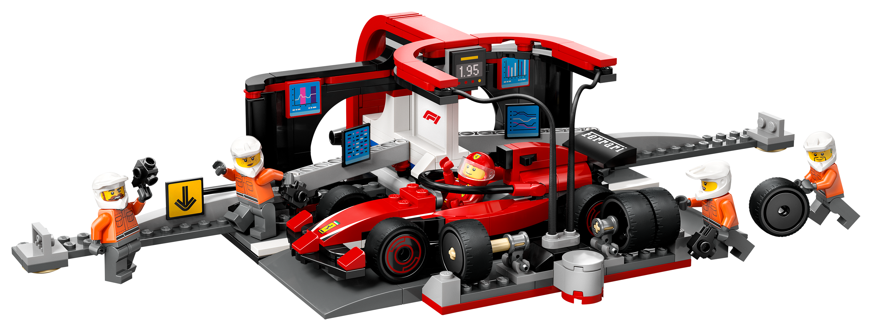 Image of LEGO City F1 Pit Stop & Pit Crew with Ferrari Car Set