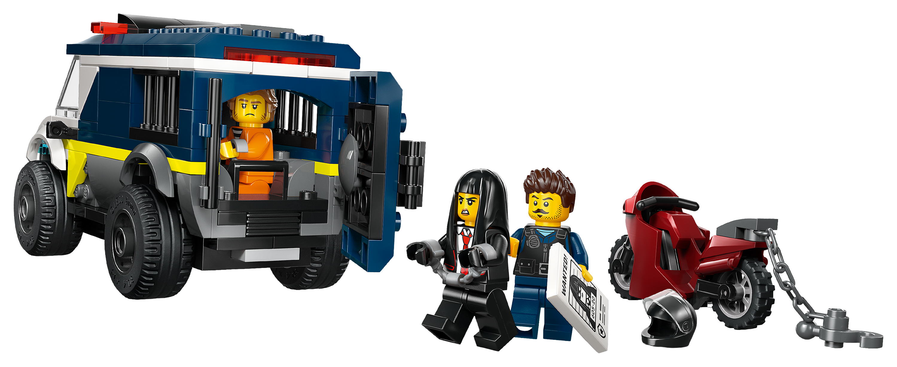 Image of LEGO City Police Prisoner Transport Van building set for kids