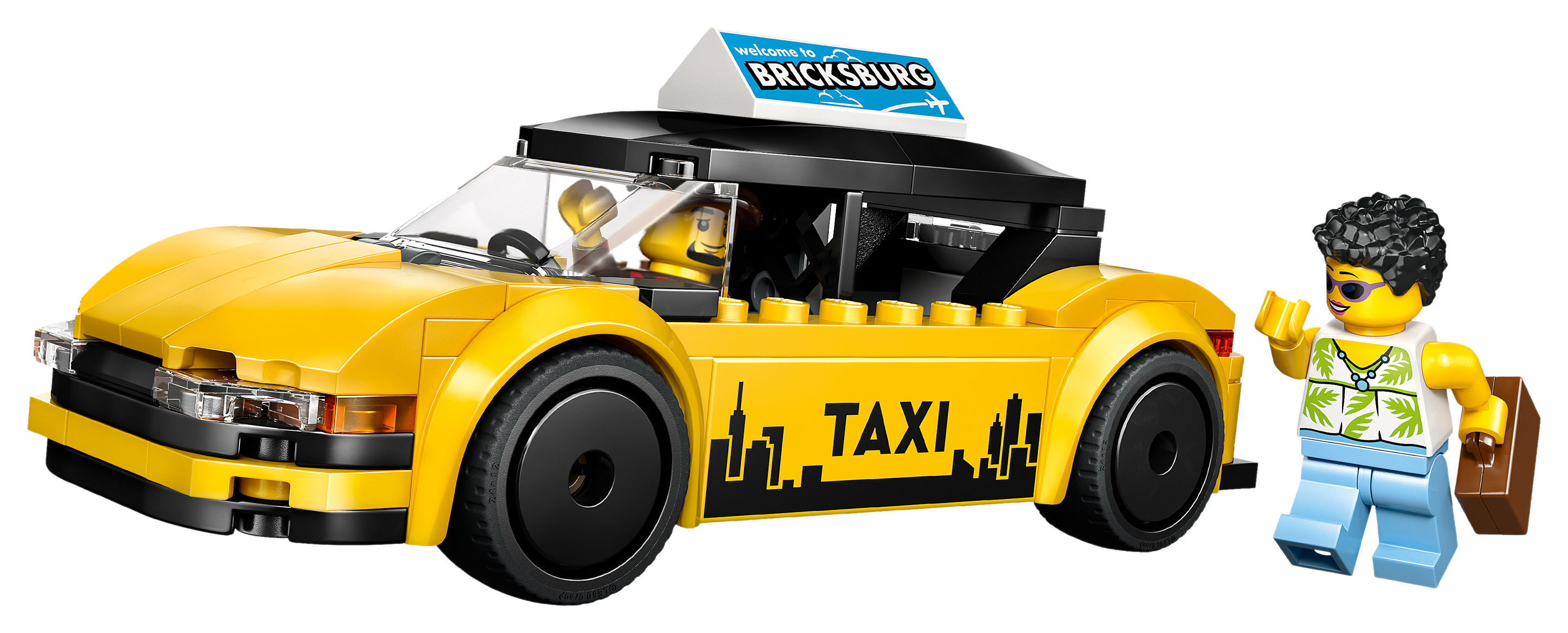 Image of LEGO City Yellow Taxi Set