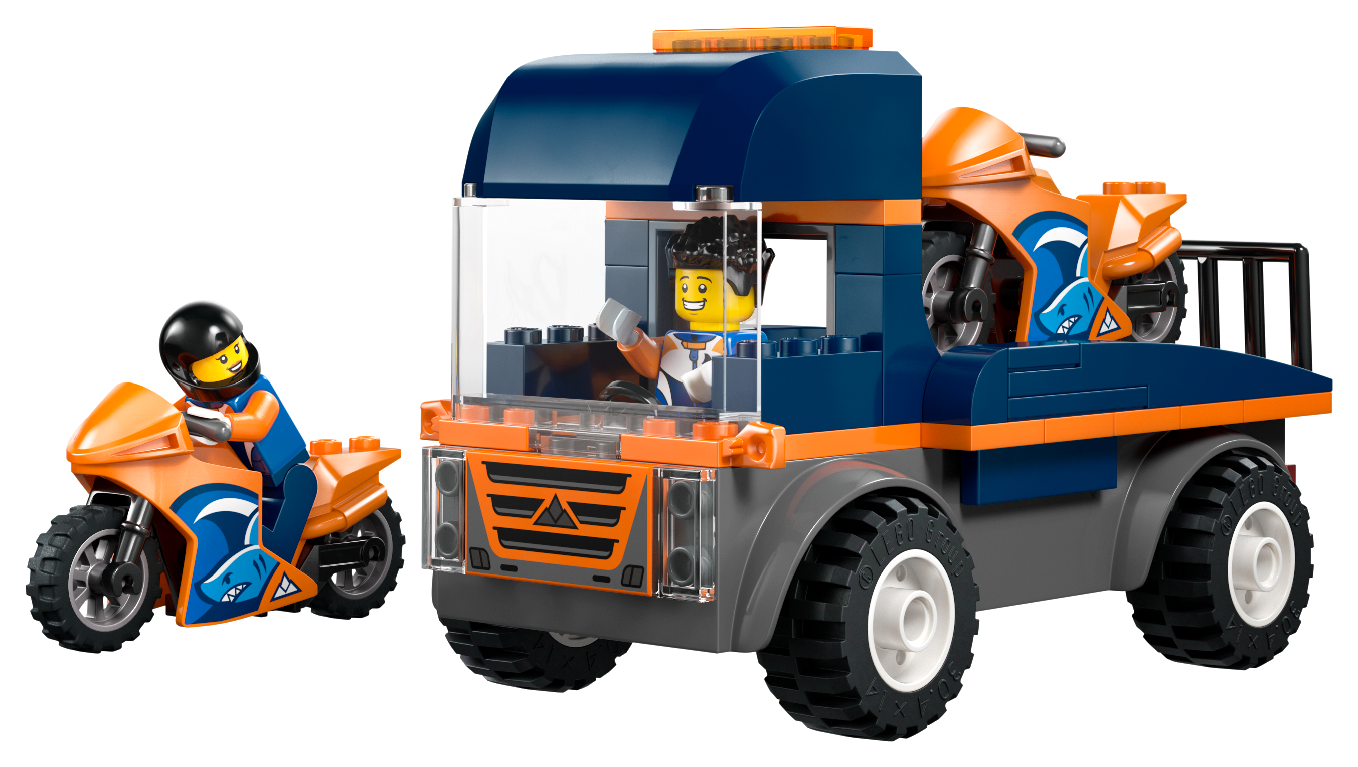 Image of LEGO City Motorcycle Transporter Set