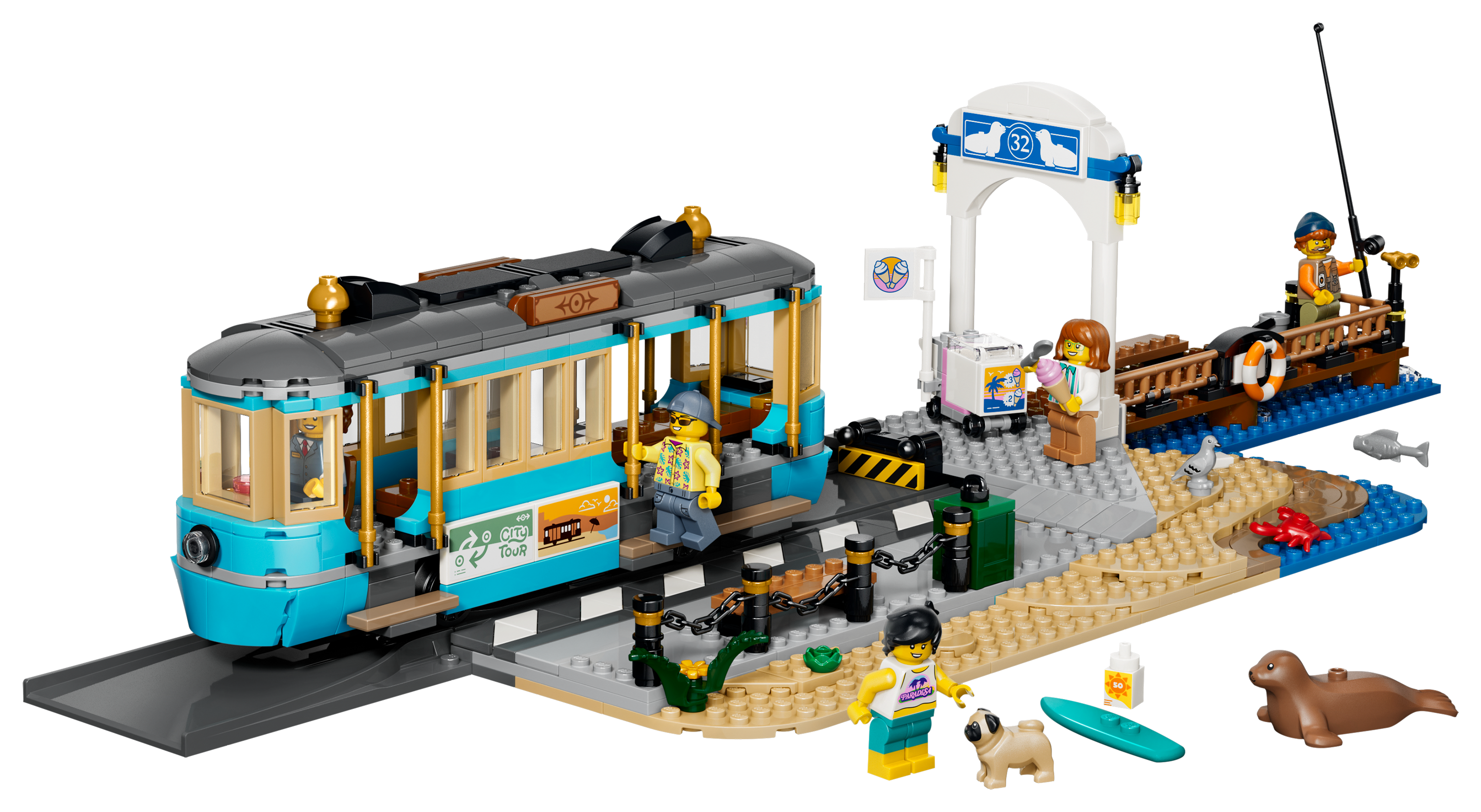 Image of LEGO City Classic Beach Streetcar Set