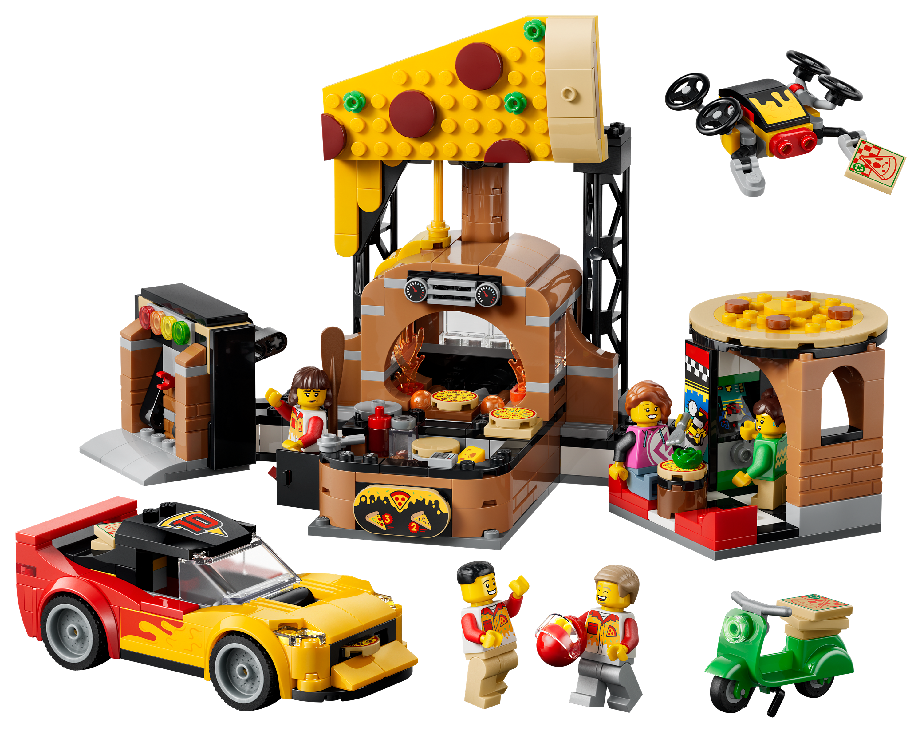 Image of LEGO City Pizza Delivery Experience with Vehicles Set