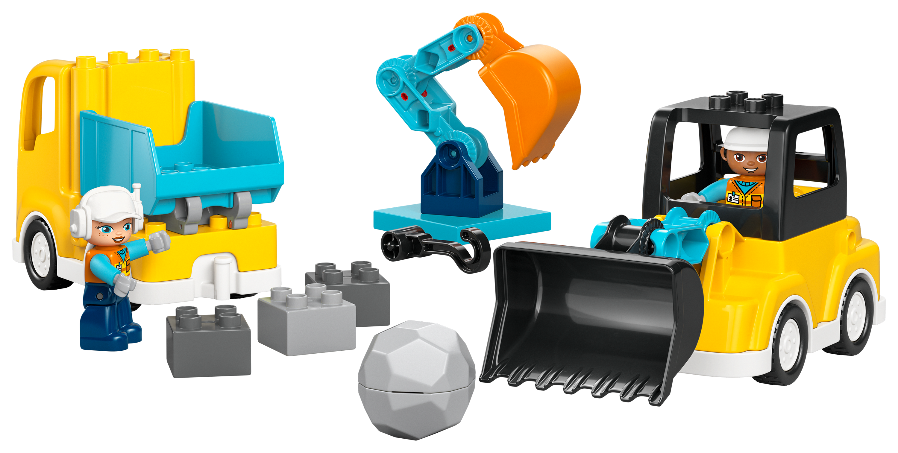 Image of LEGO Duplo 3 in 1 Construction Vehicles Set