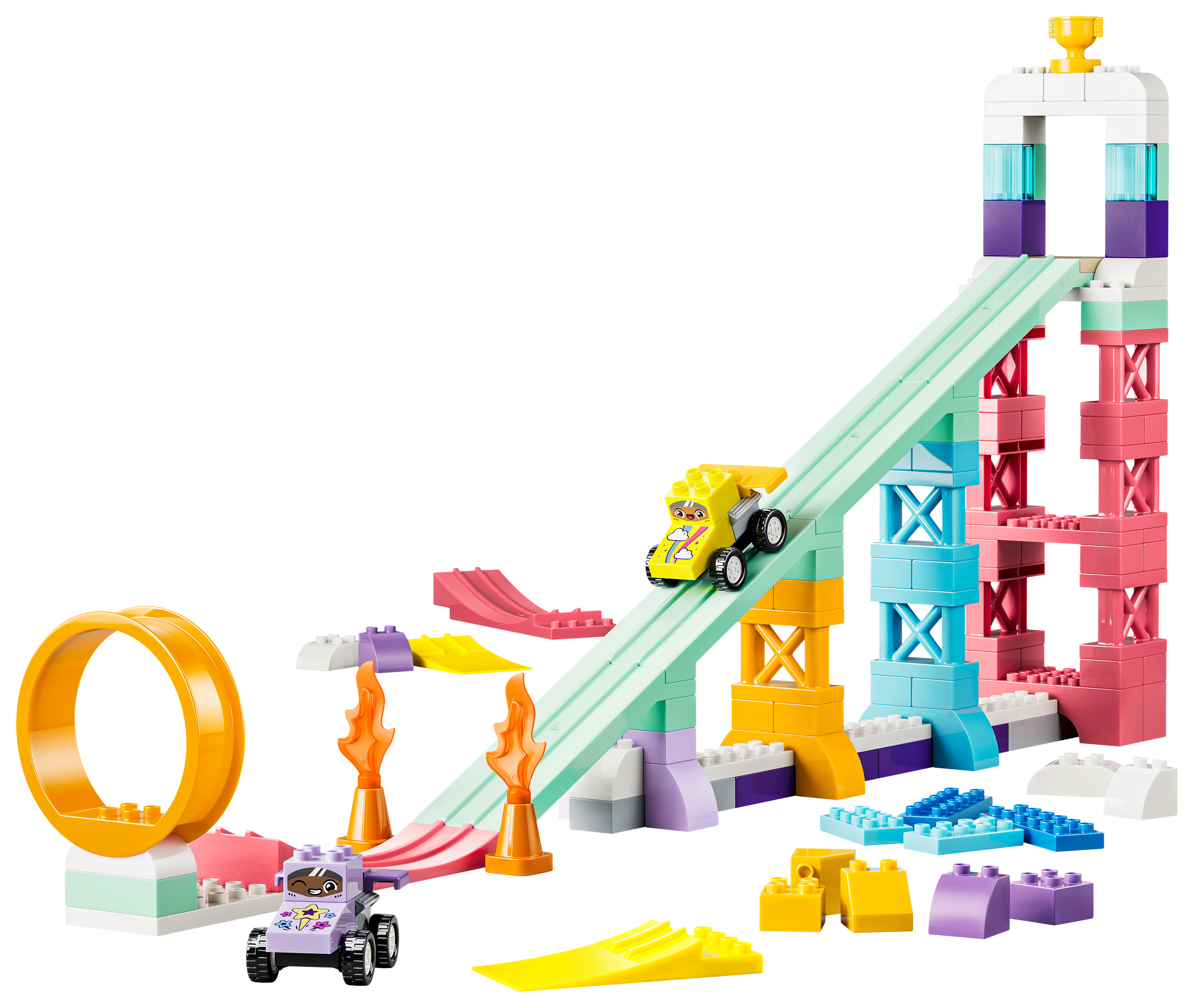 Image of LEGO Duplo 3 in 1 Creative Ramps with Vehicles Set