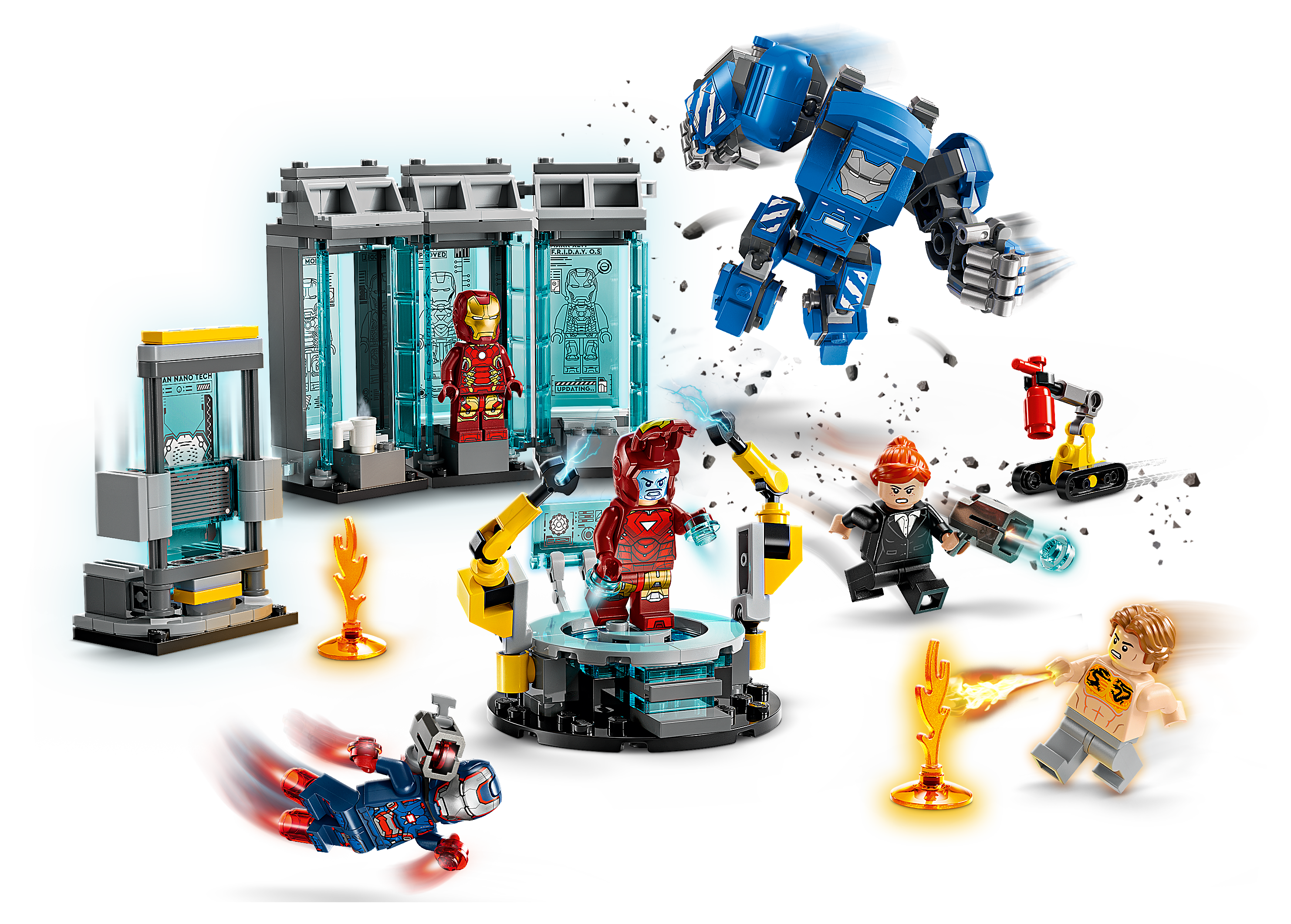 Image of LEGO Marvel Iron Man's Laboratory: Hall of Armor Building Set