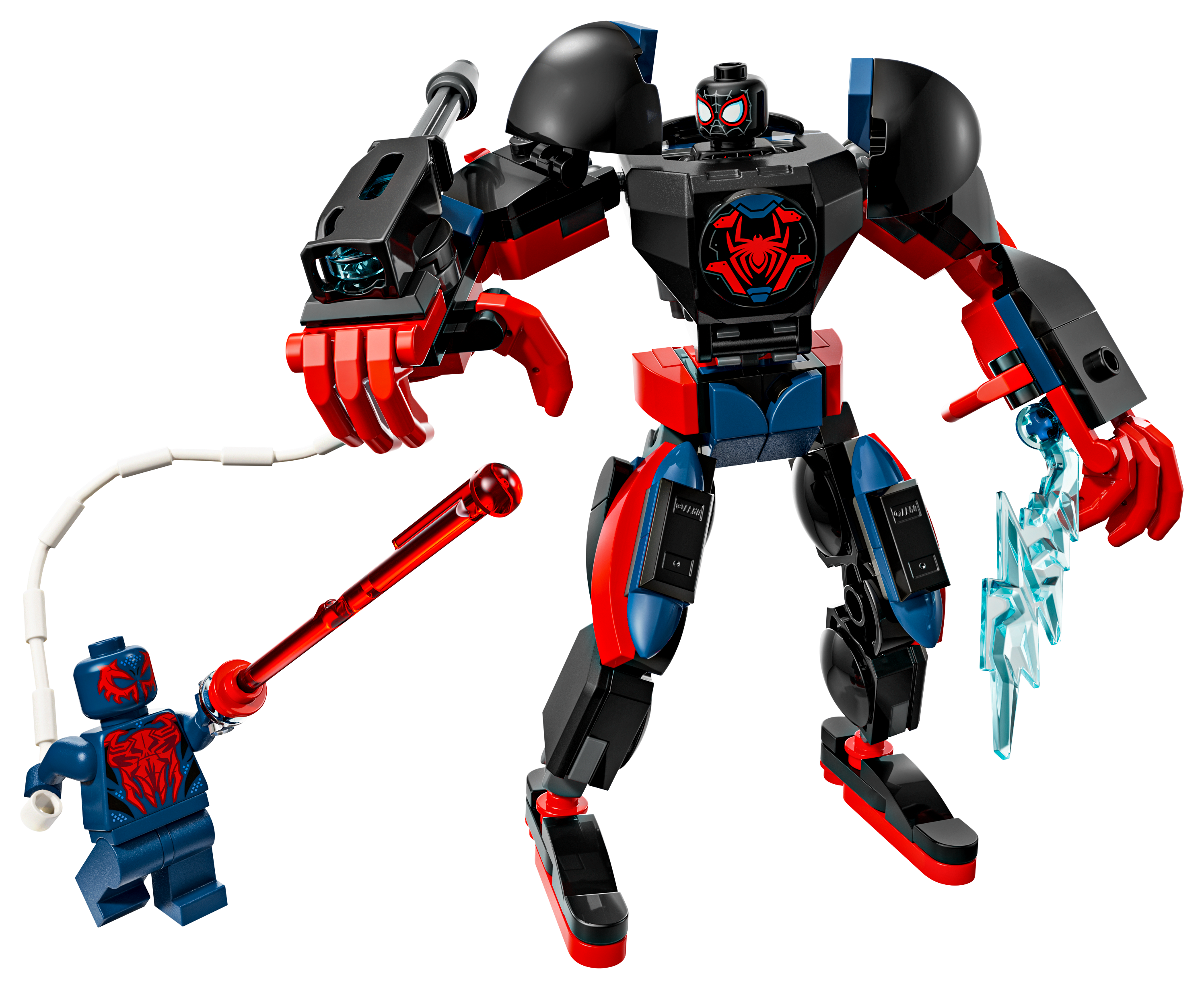 Image of LEGO Marvel Miles Morales Mech vs. Spider-Man 2099 Set