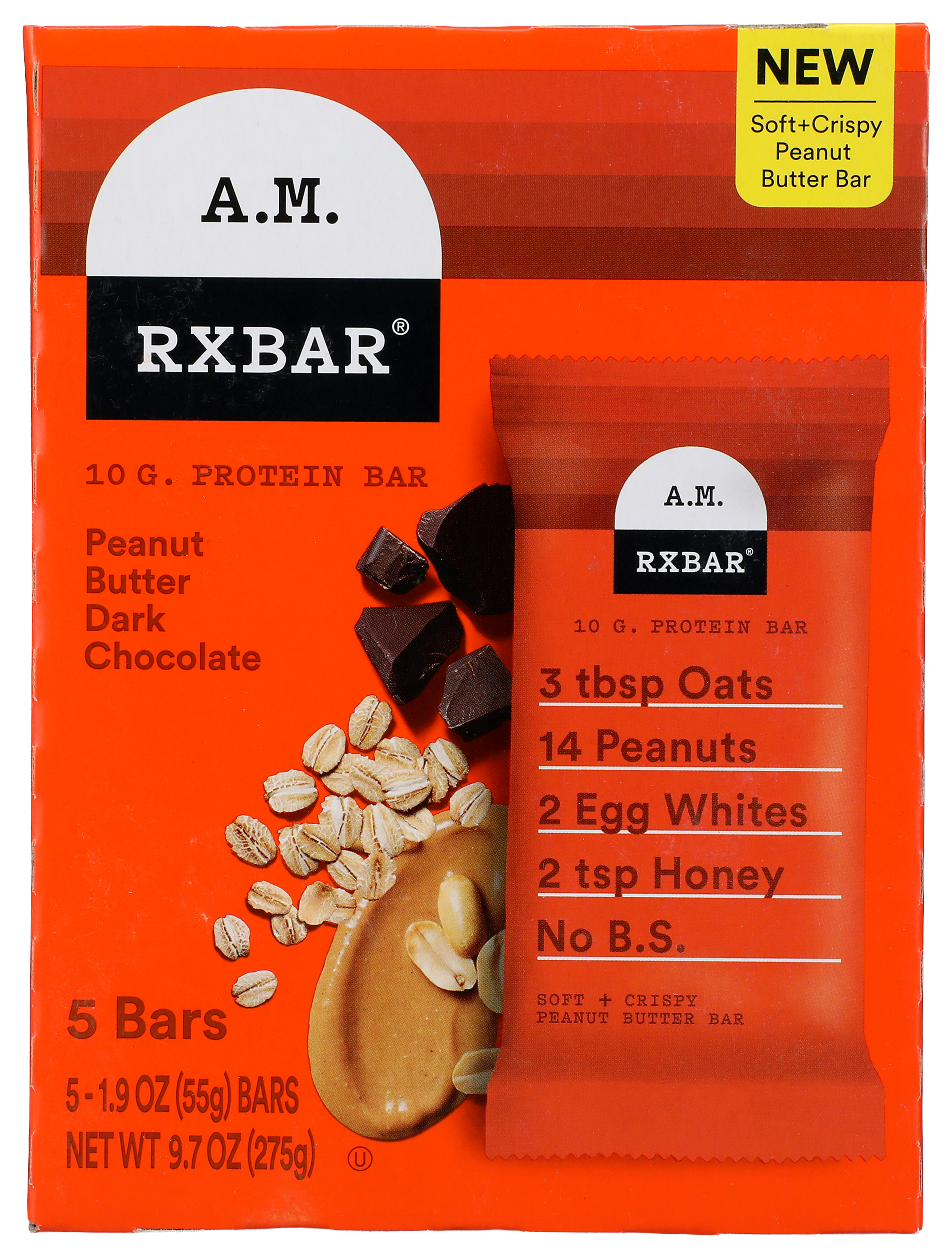 Image of RXBAR A.M. Peanut Butter Dark Chocolate Protein Bar