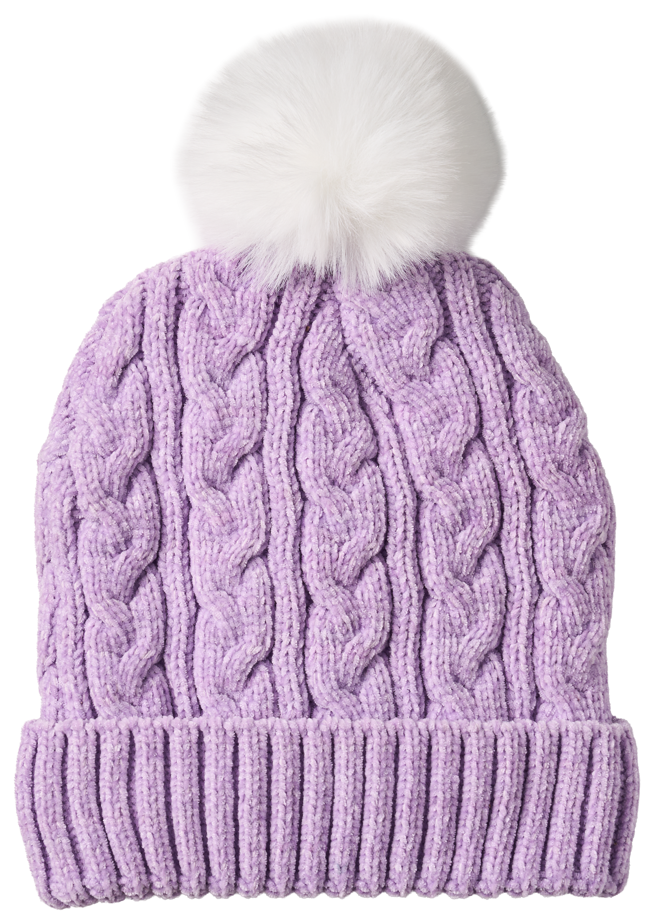 Bass Pro Shops Chenille Pom-Pom Beanie for Kids - Lavender