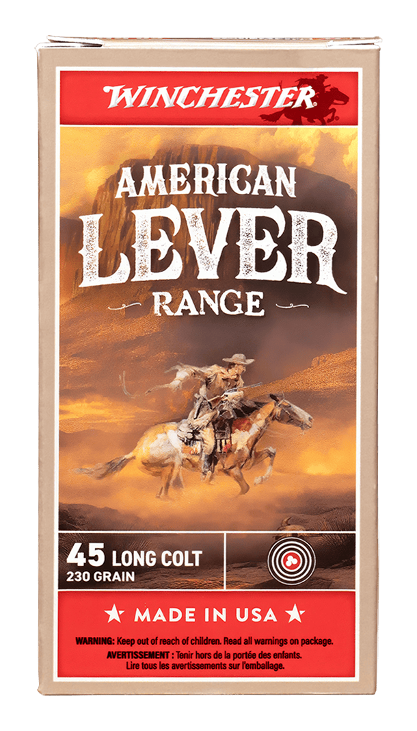 Image of Winchester American Lever Range .45 Long Colt 230 Grain LFN Centerfire Ammo
