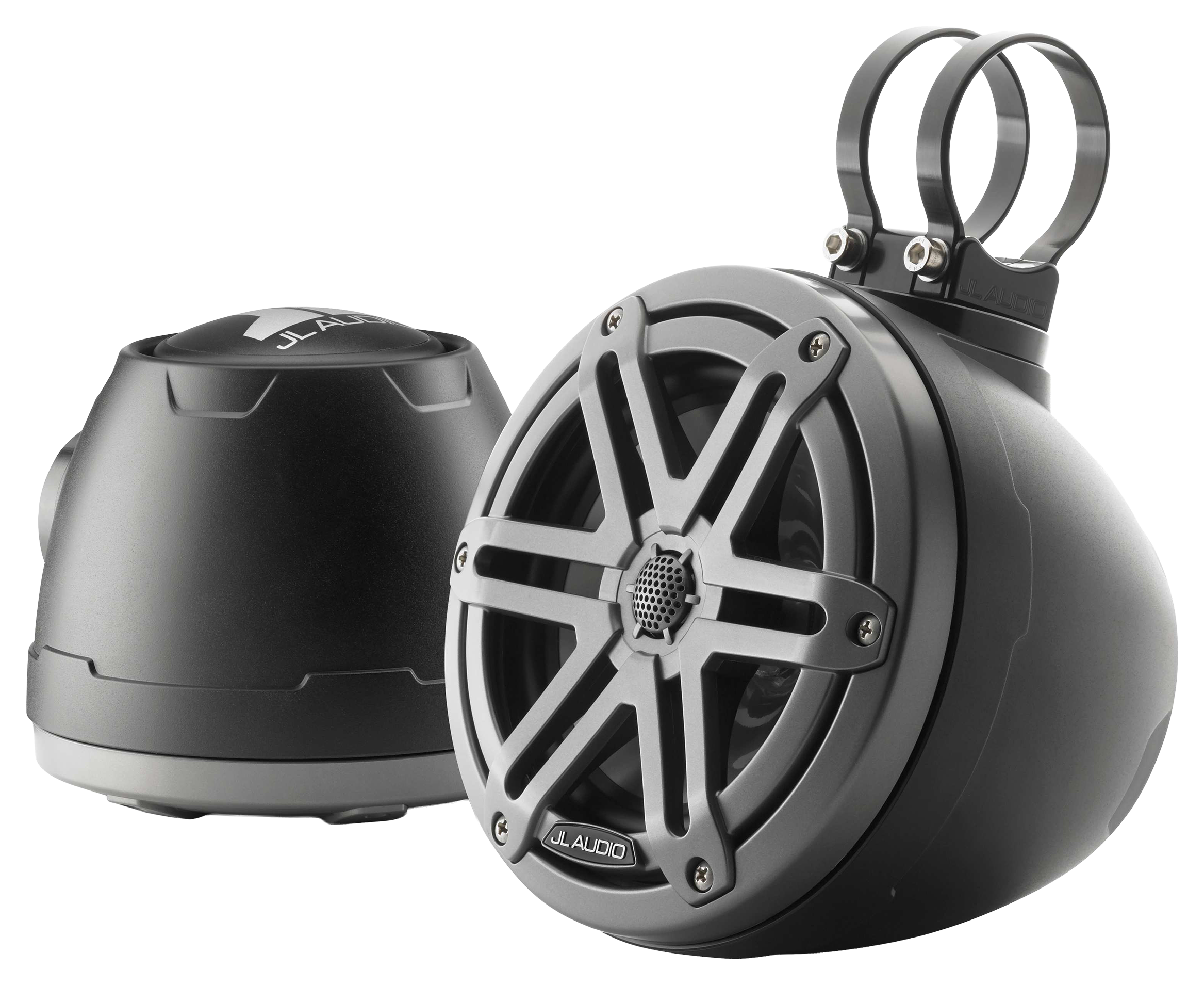 Image of "Garmin JL Audio VeX Enclosed System M3 6.5"" Marine Speakers with Sport Grilles - Gray"