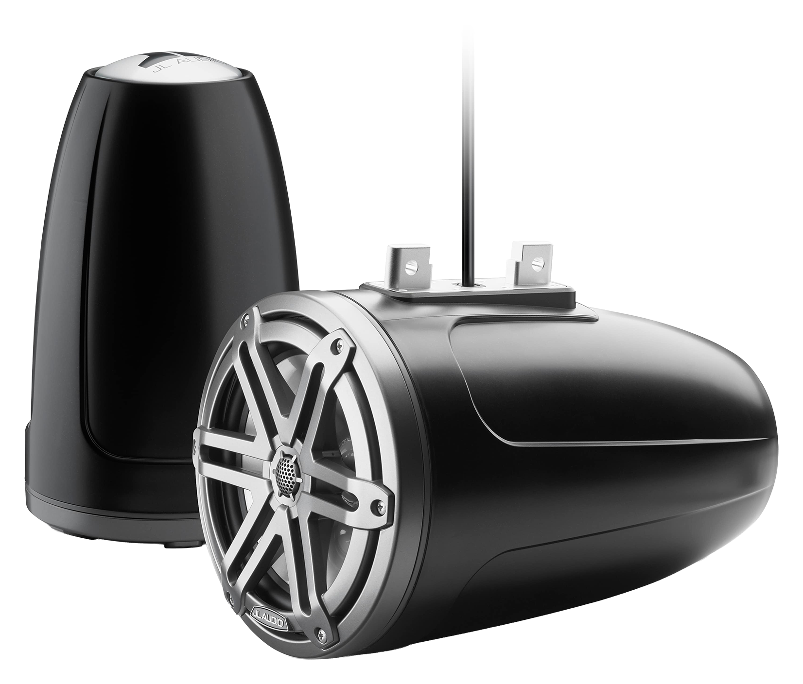 Image of "Garmin JL Audio M3 7.7"" Enclosed Tower Speakers with LED and Sport Grille - Gray"