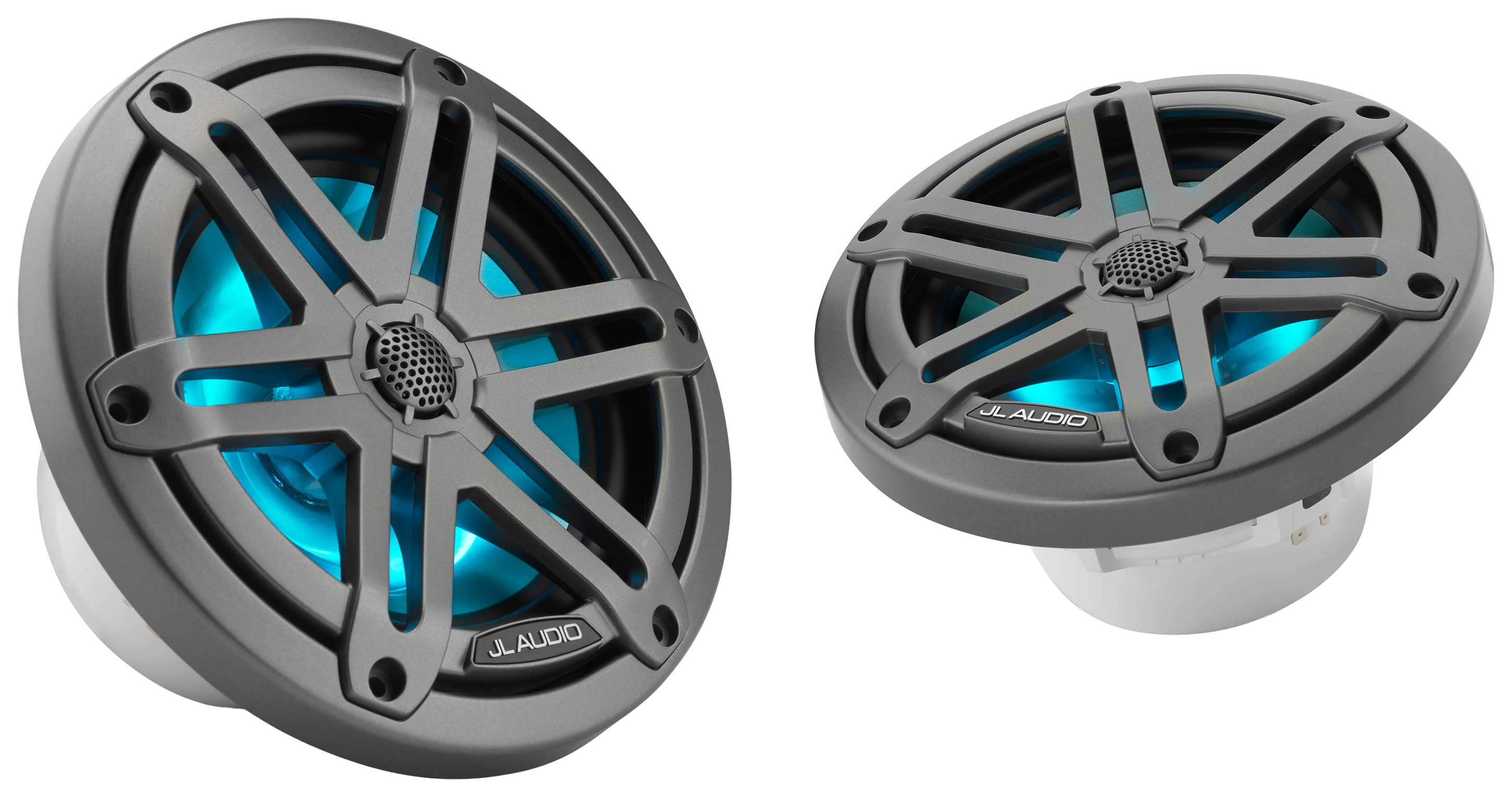 Image of "Garmin JL Audio M3 6.5"" Marine Speakers with LED and Sport Grilles - Gray"