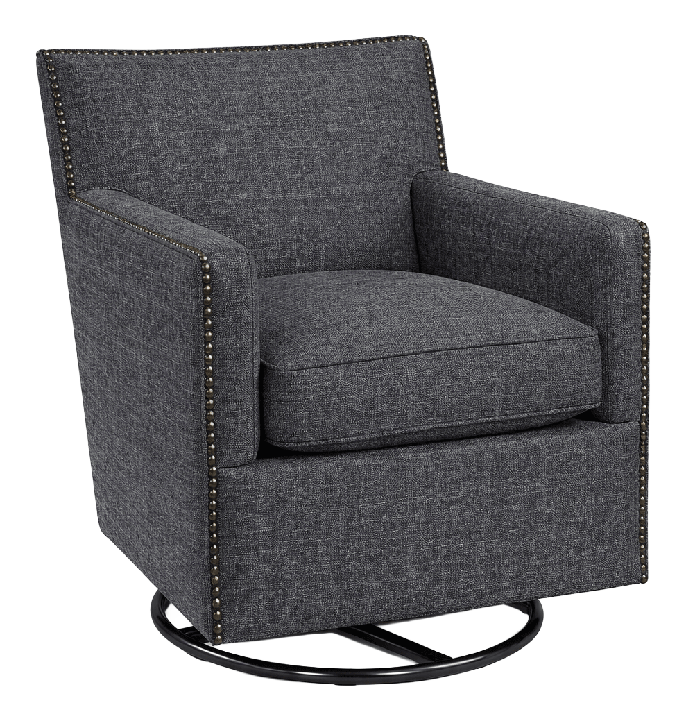 Image of Marshfield Furniture Chloe Swivel Glider Chair - Nomad Charcoal