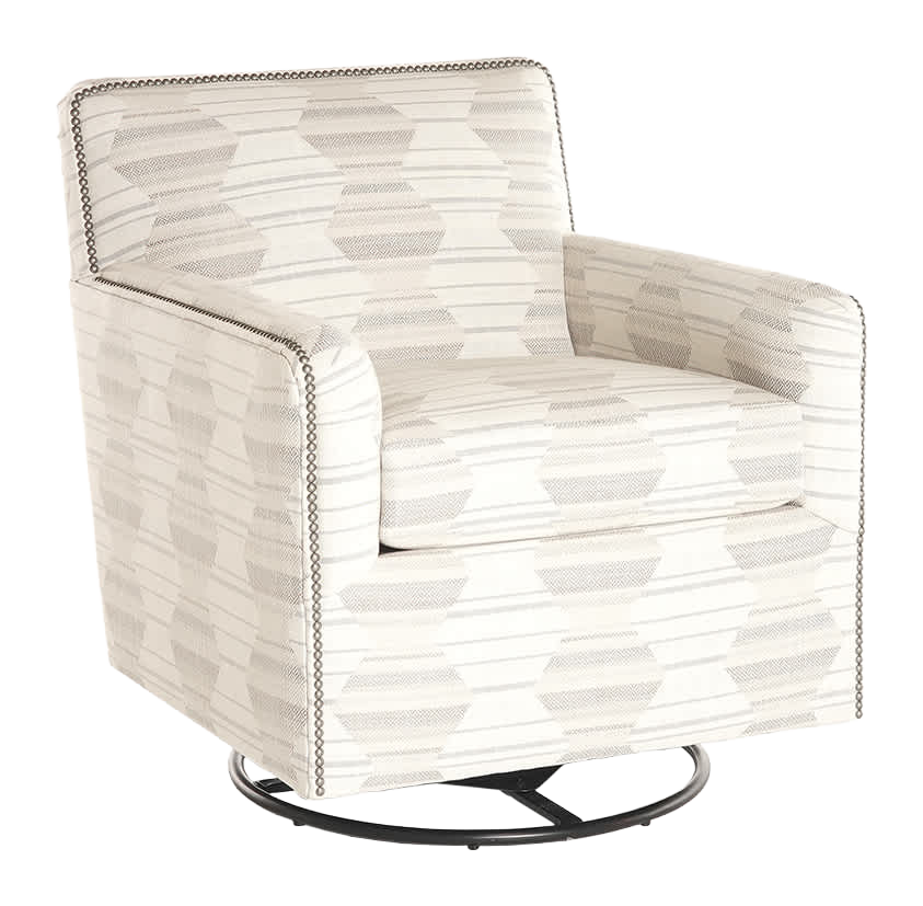 Image of Marshfield Furniture Chloe Swivel Glider Chair - Rozzby Cotton