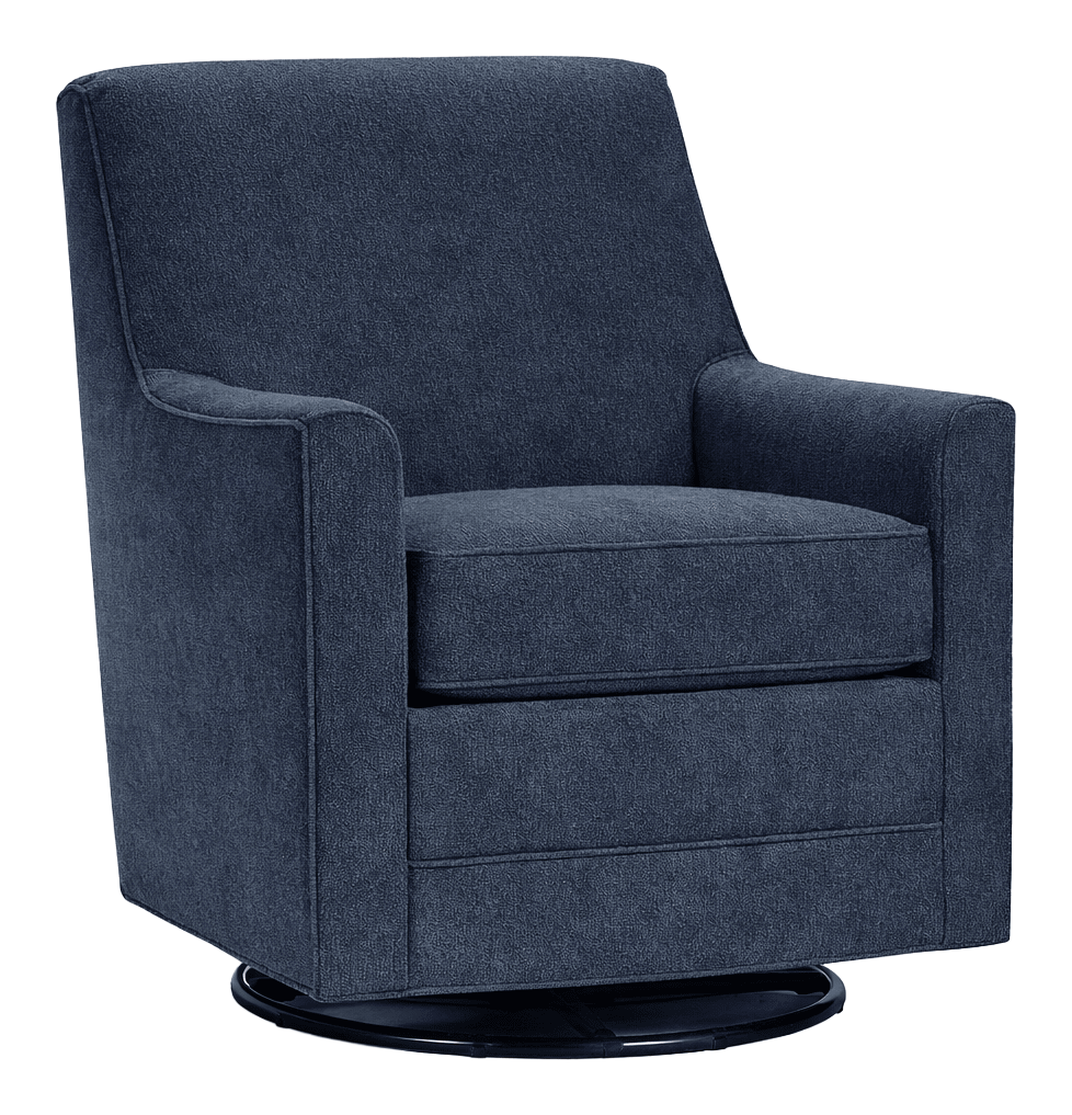 Image of Marshfield Furniture Tate Swivel Glider Rocker - Gemma Indigo