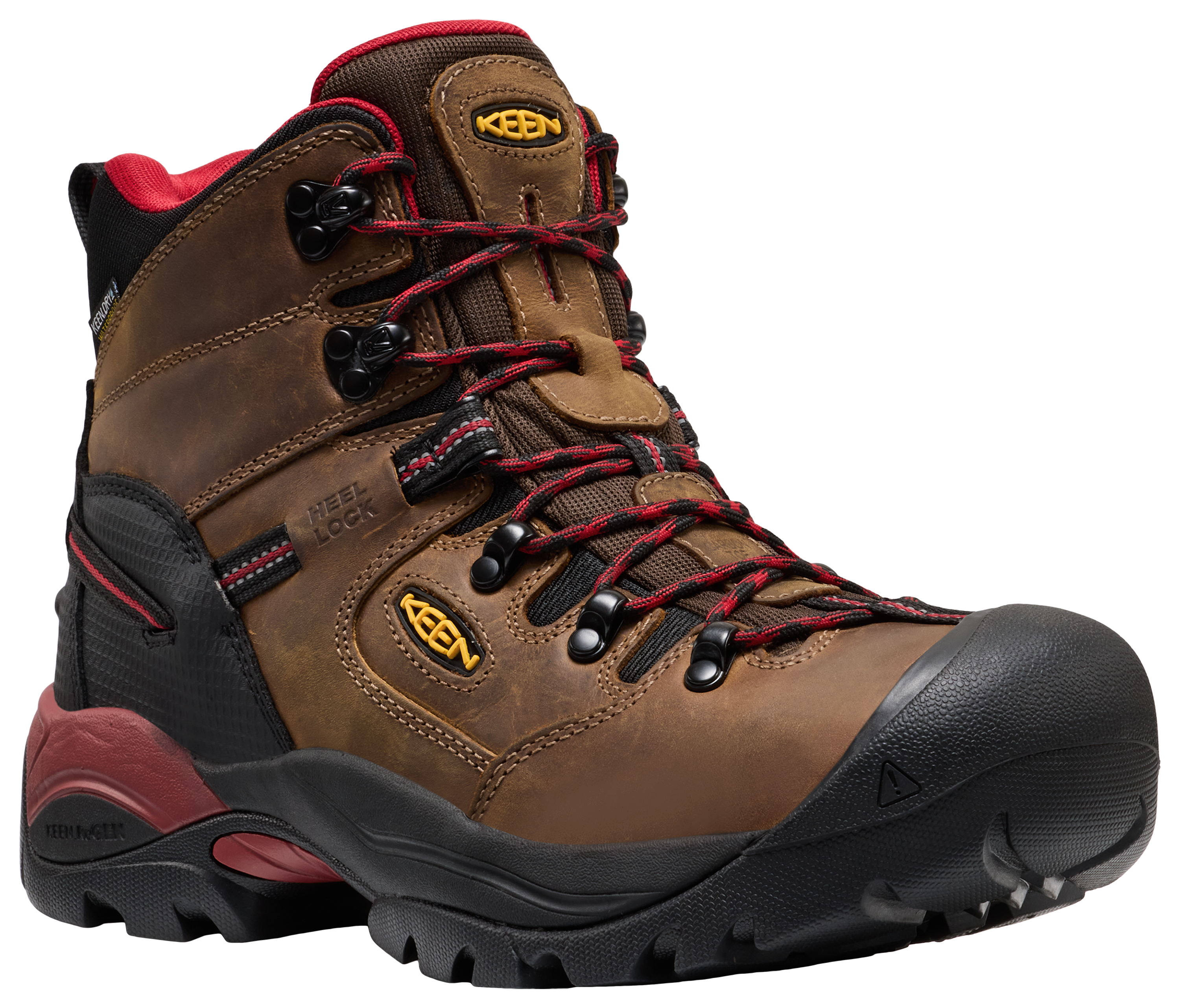 Image of KEEN Utility Pittsburgh Energy Waterproof Carbon Toe Work Boots for Men - Bison/Black