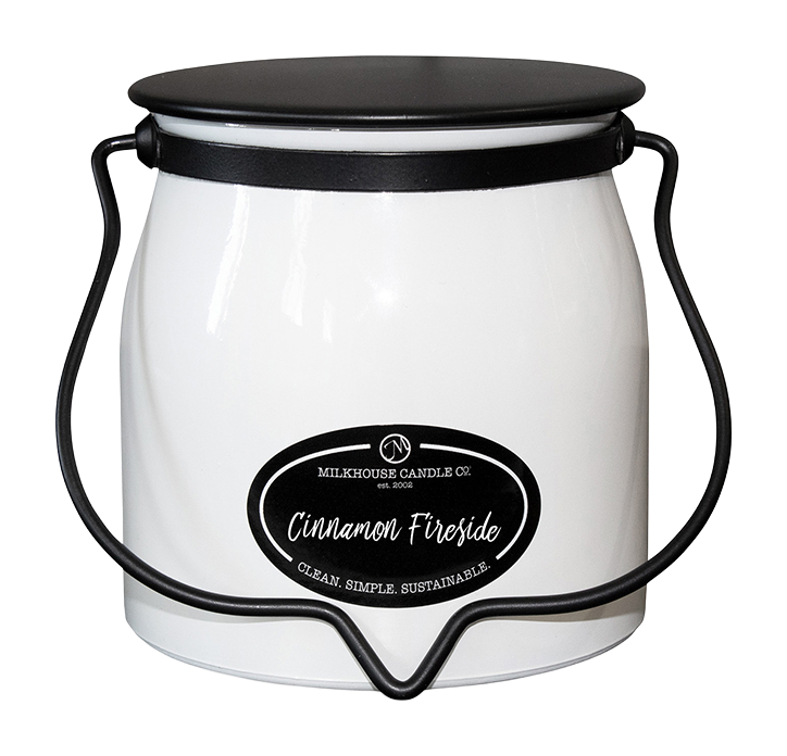 Image of Milkhouse Candles Butter Jar Candle - Cinnamon Fireside