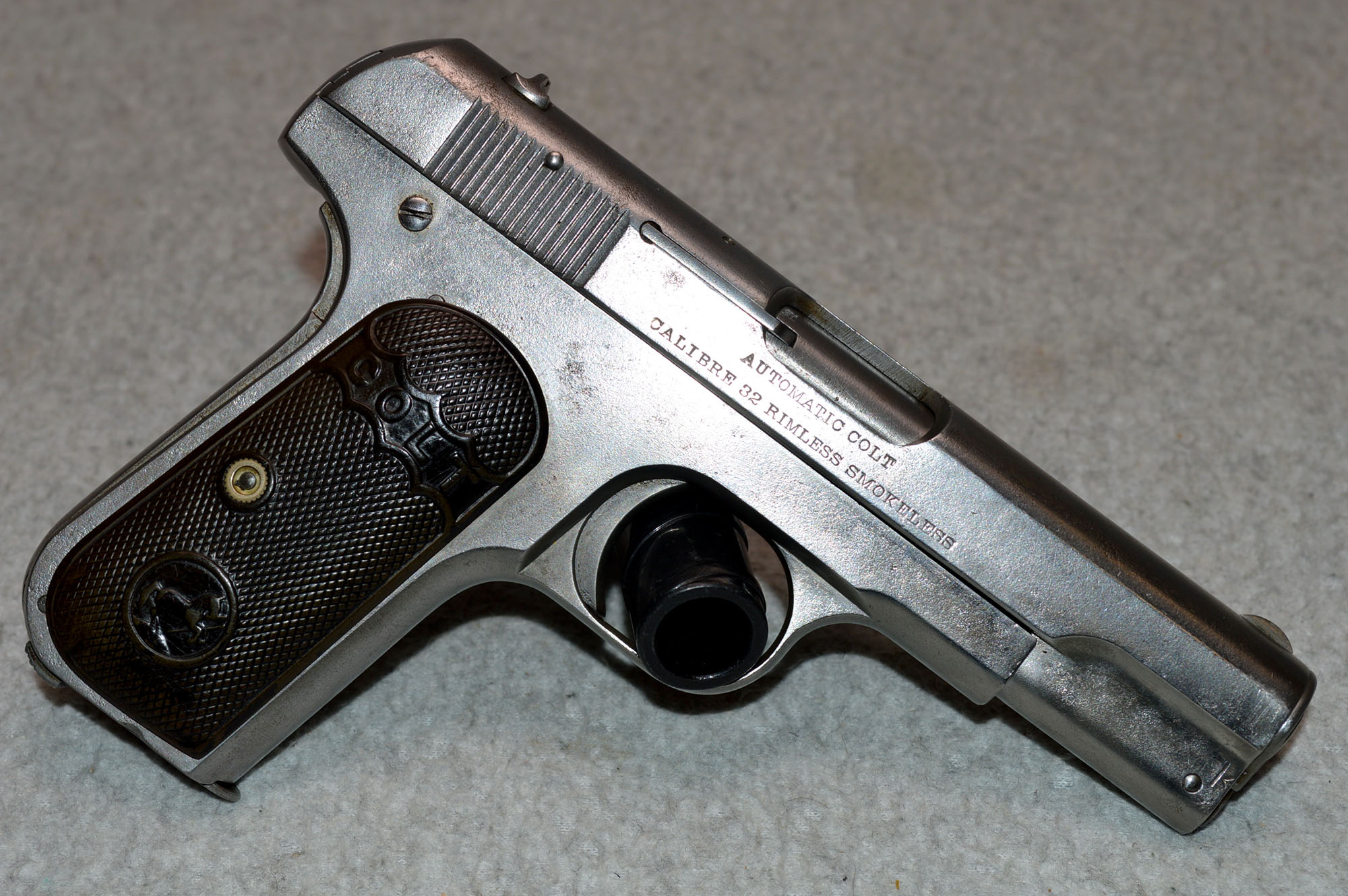 Image of Colt ~ M1903 Pocket Hammerless (mfg. 1909) ~ .32 Rimless
