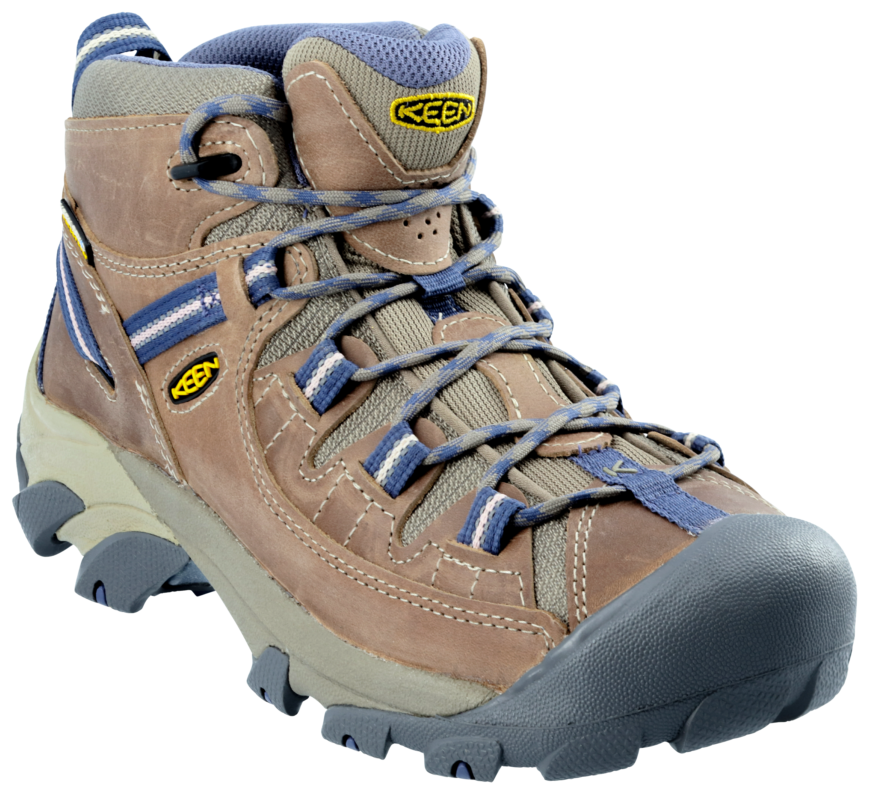 Image of KEEN Targhee II Mid Waterproof Hiking Boots for Ladies - Goat/Crown Blue - 10.5M