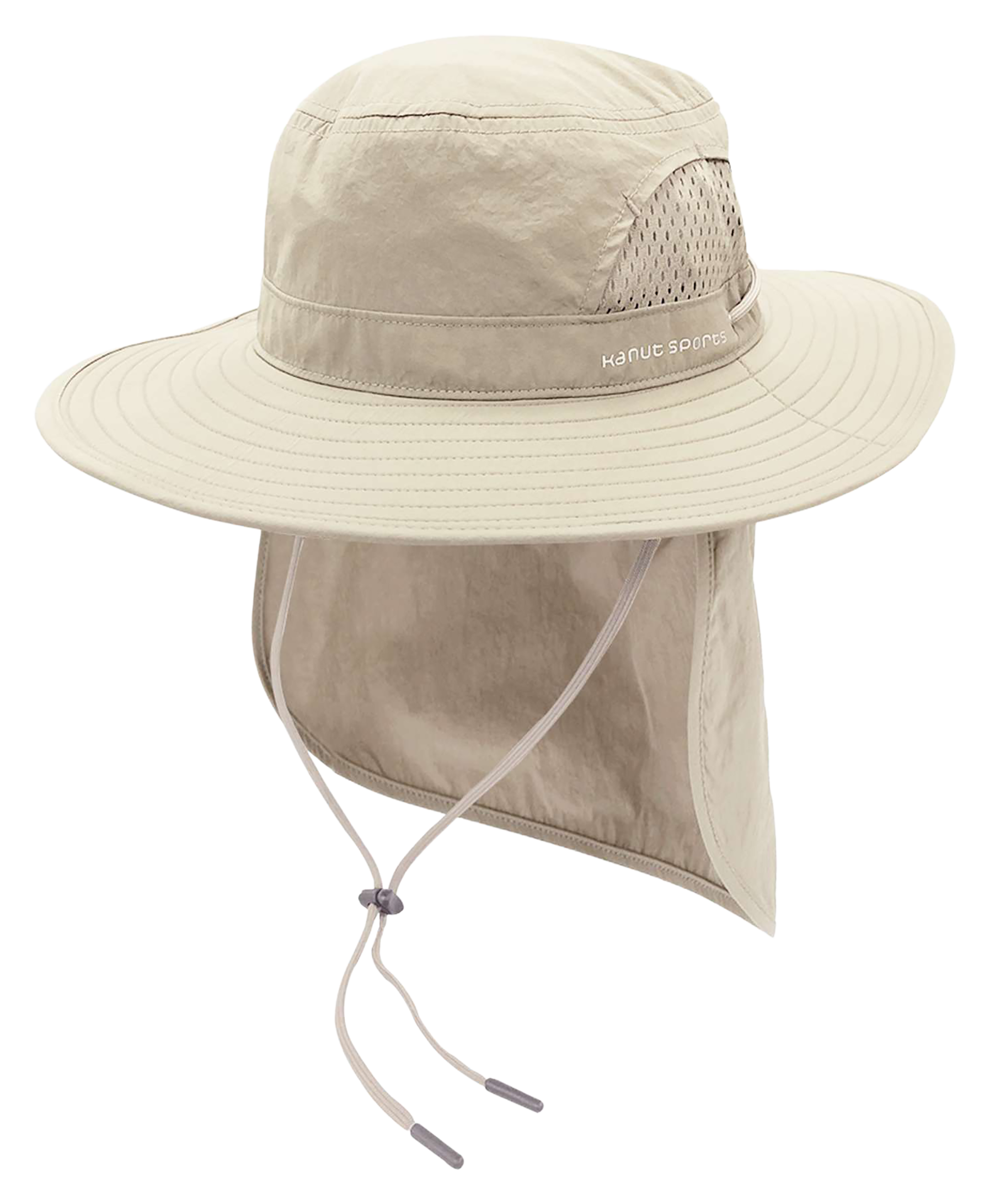 Image of Kanut Sports Jemez Bonnie Sun Hat with Tuckable Neck Drape - Natural
