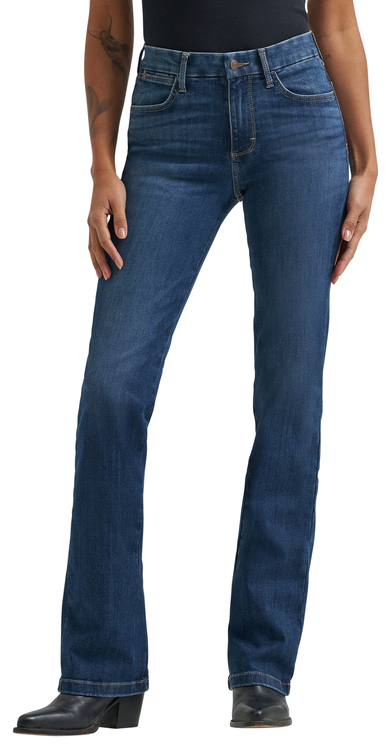 Image of Wrangler Bespoke High Rise Bootcut Jeans - Lacey