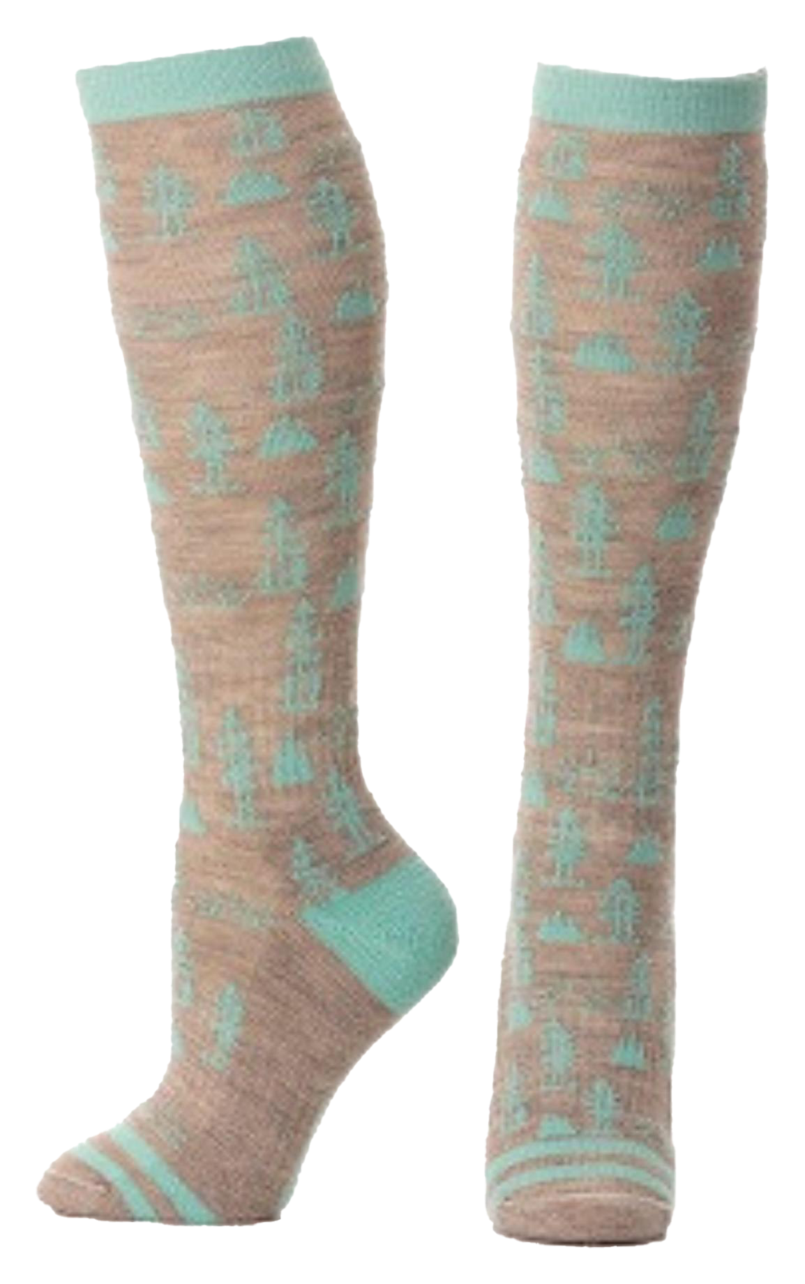 Image of DSG Outerwear Midweight Merino Wool Socks - Aqua/Beige