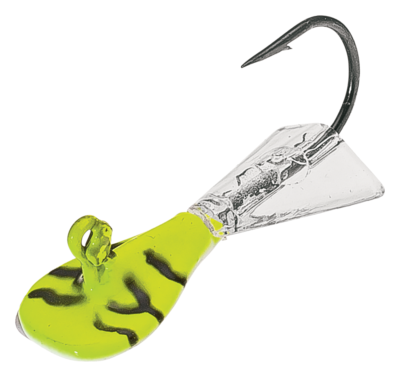 Image of Cabela's Glyde Jig - Chartreuse/White Black Tiger - 1/4 oz.