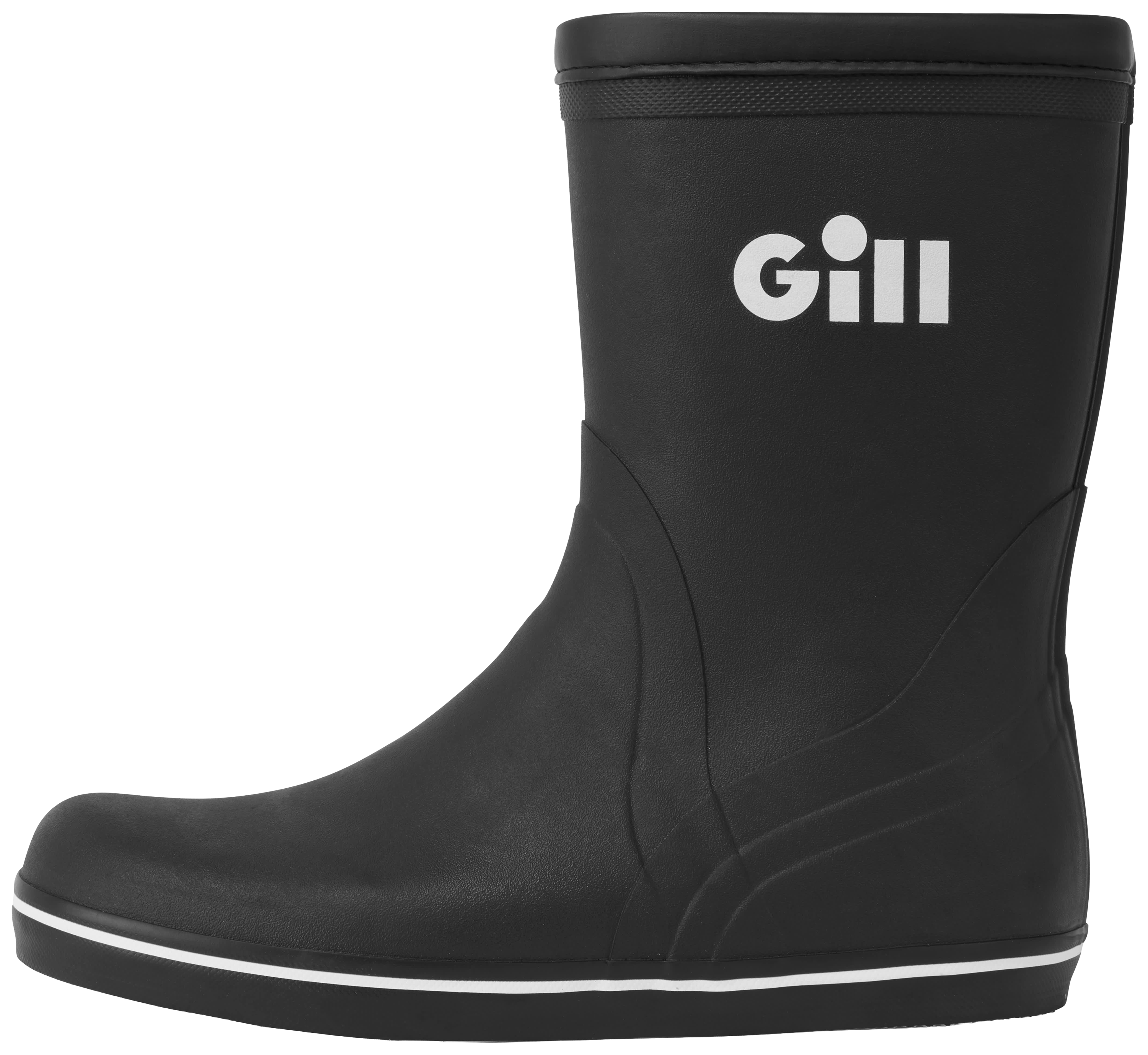 Image of Gill Short Cruising Rubber Boots for Men - Black