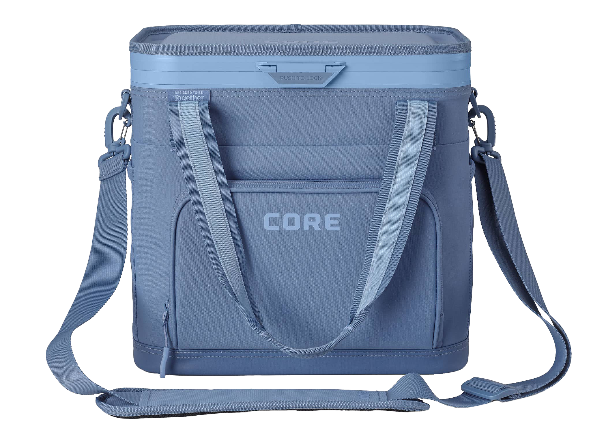 Image of CORE FlipBack No-Zip Magnetic 24-Can Soft Cooler - Steel Blue