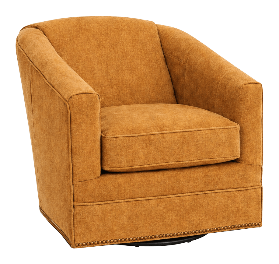 Image of Marshfield Furniture June Swivel Glider Chair - Bella Goldenrod