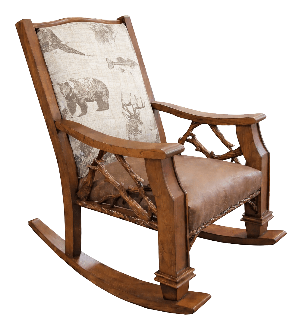 Image of Marshfield Furniture Whitetail Ridge Rocker Chair - Brentwood Char Brown