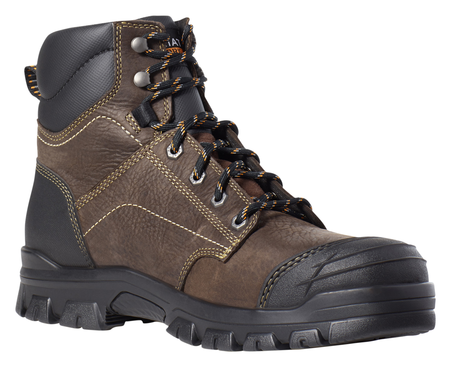 Image of Ariat Treadfast Waterproof Steel Toe Work Boots for Men - Dark Brown