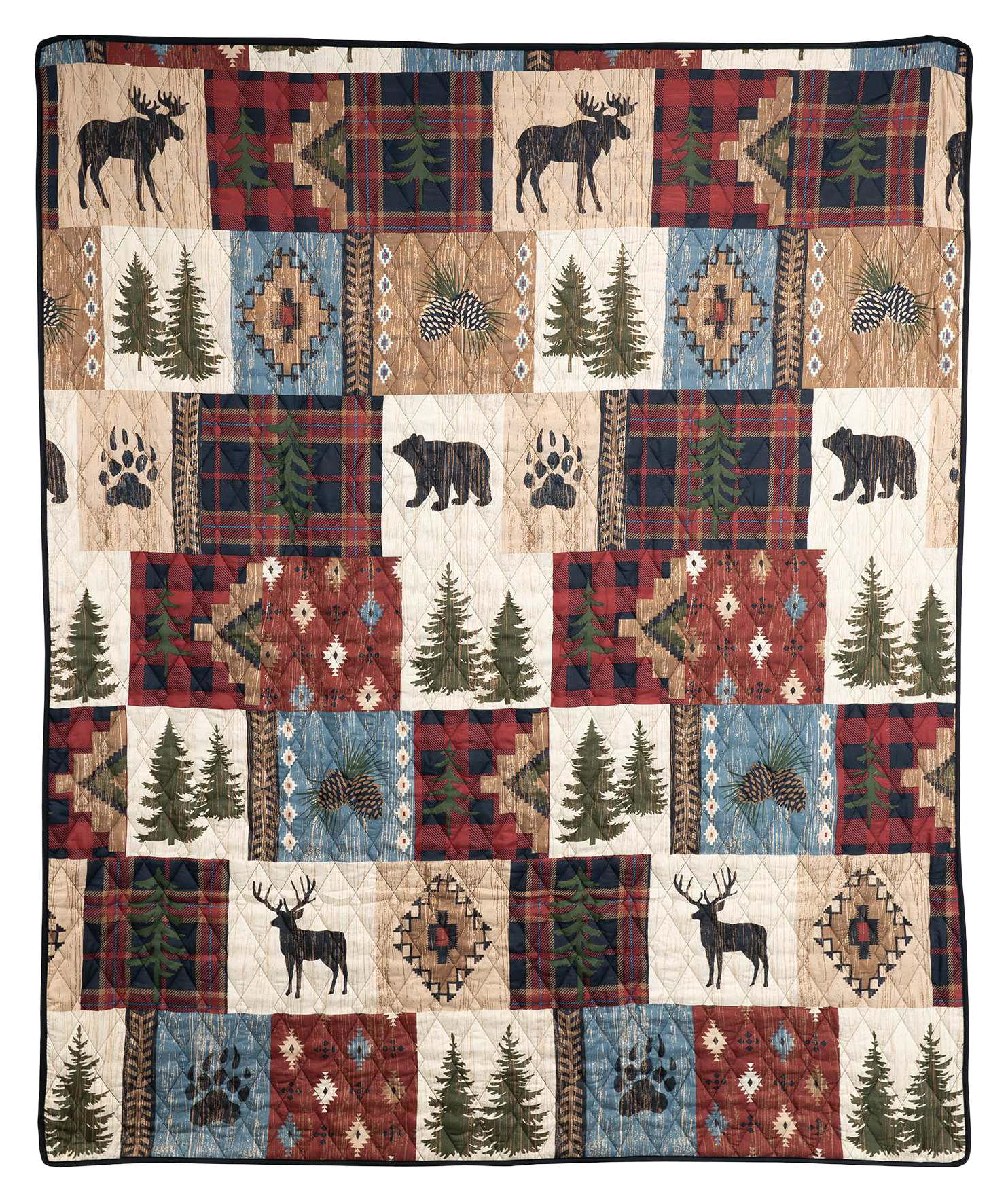 Image of Donna Sharp Your Lifestyle Woodland Patch Lightweight Quilted Throw Blanket