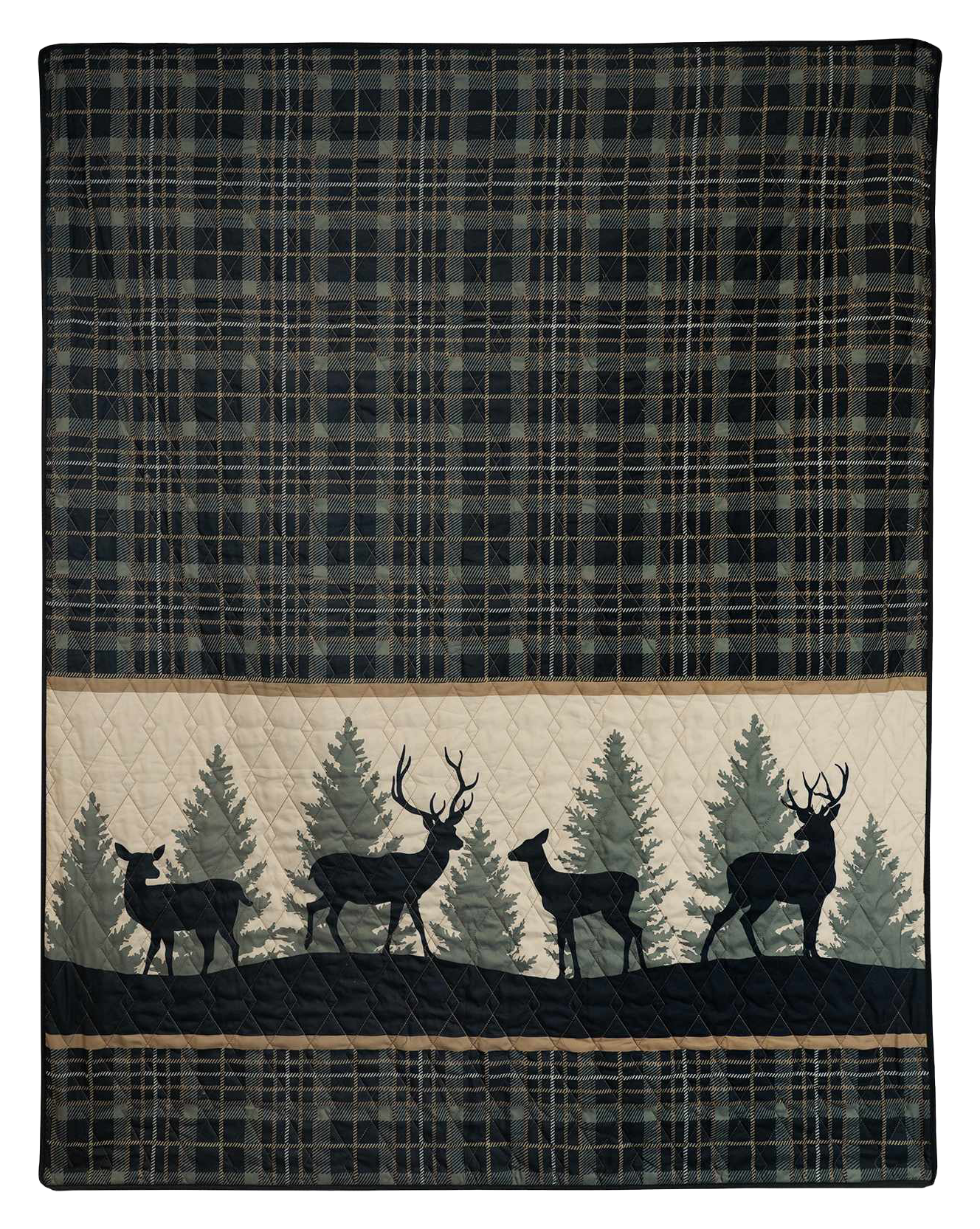Image of Donna Sharp Deer Walk Ultra Comfort Collection Quilted Throw Blanket