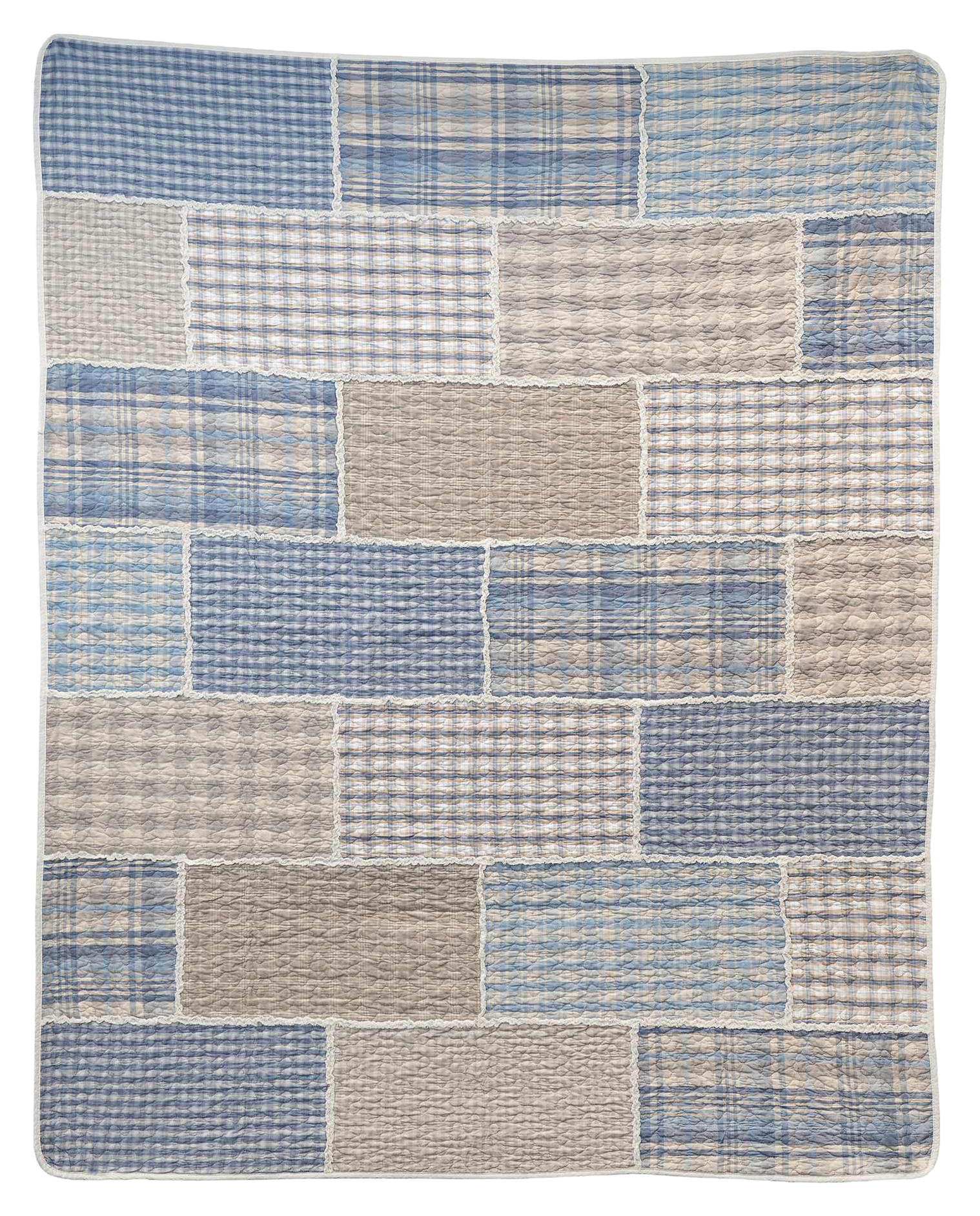Image of Donna Sharp Slate Cobblestone Cotton Patchwork Throw Blanket