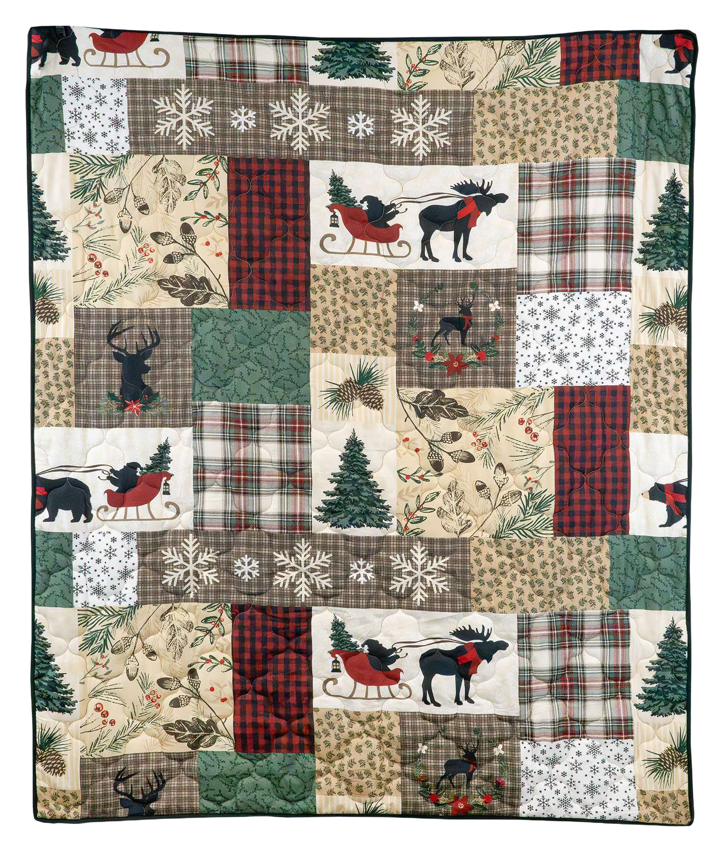 Image of Donna Sharp Dashing By Your Lifestyle Lightweight Holiday Throw Blanket