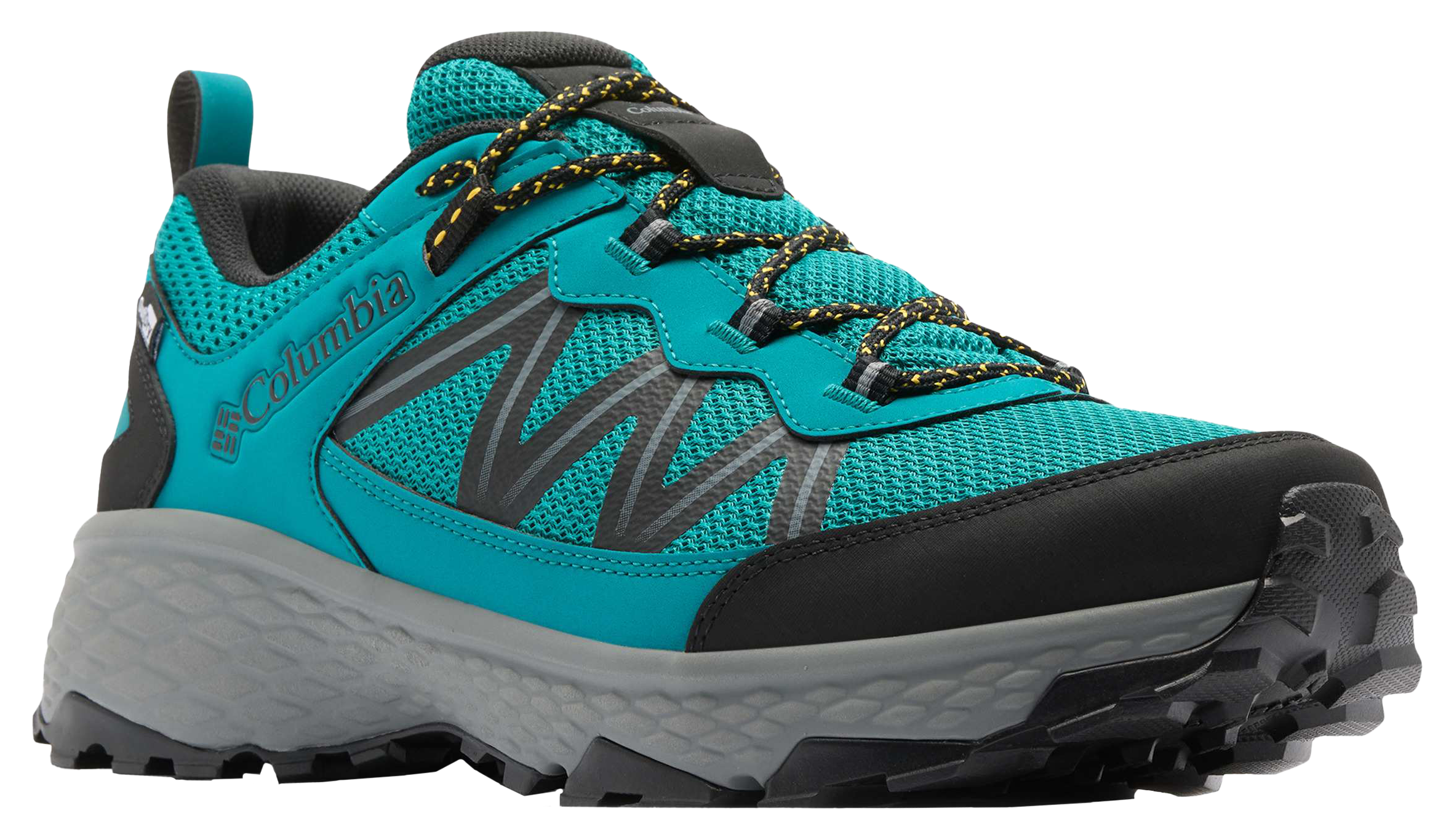 Image of Columbia Peakfreak Rush OutDry Hiking Shoes for Men - Teal Chloride/Stinger