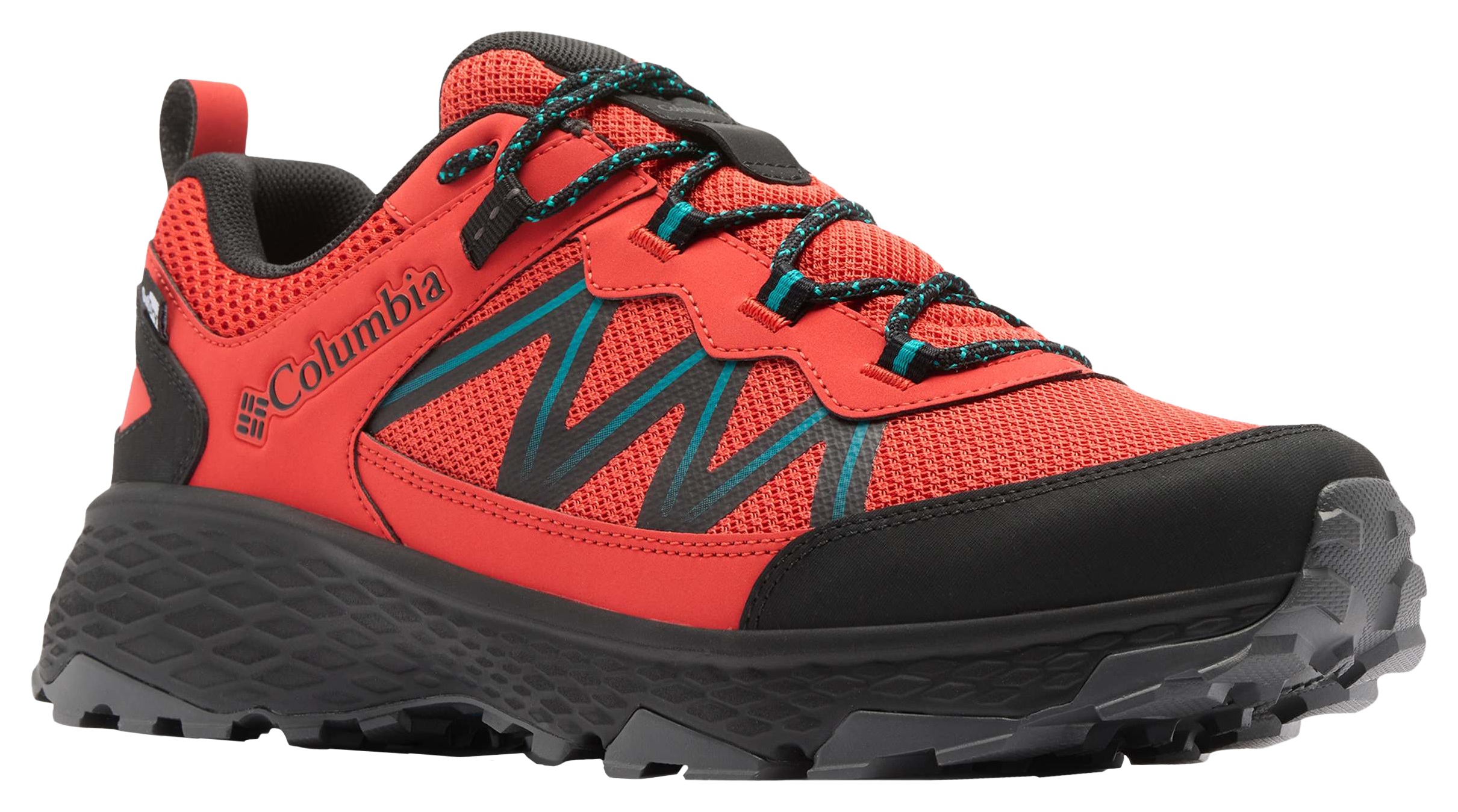 Image of Columbia Peakfreak Rush OutDry Hiking Shoes for Men - Super Sonic/Teal Chloride