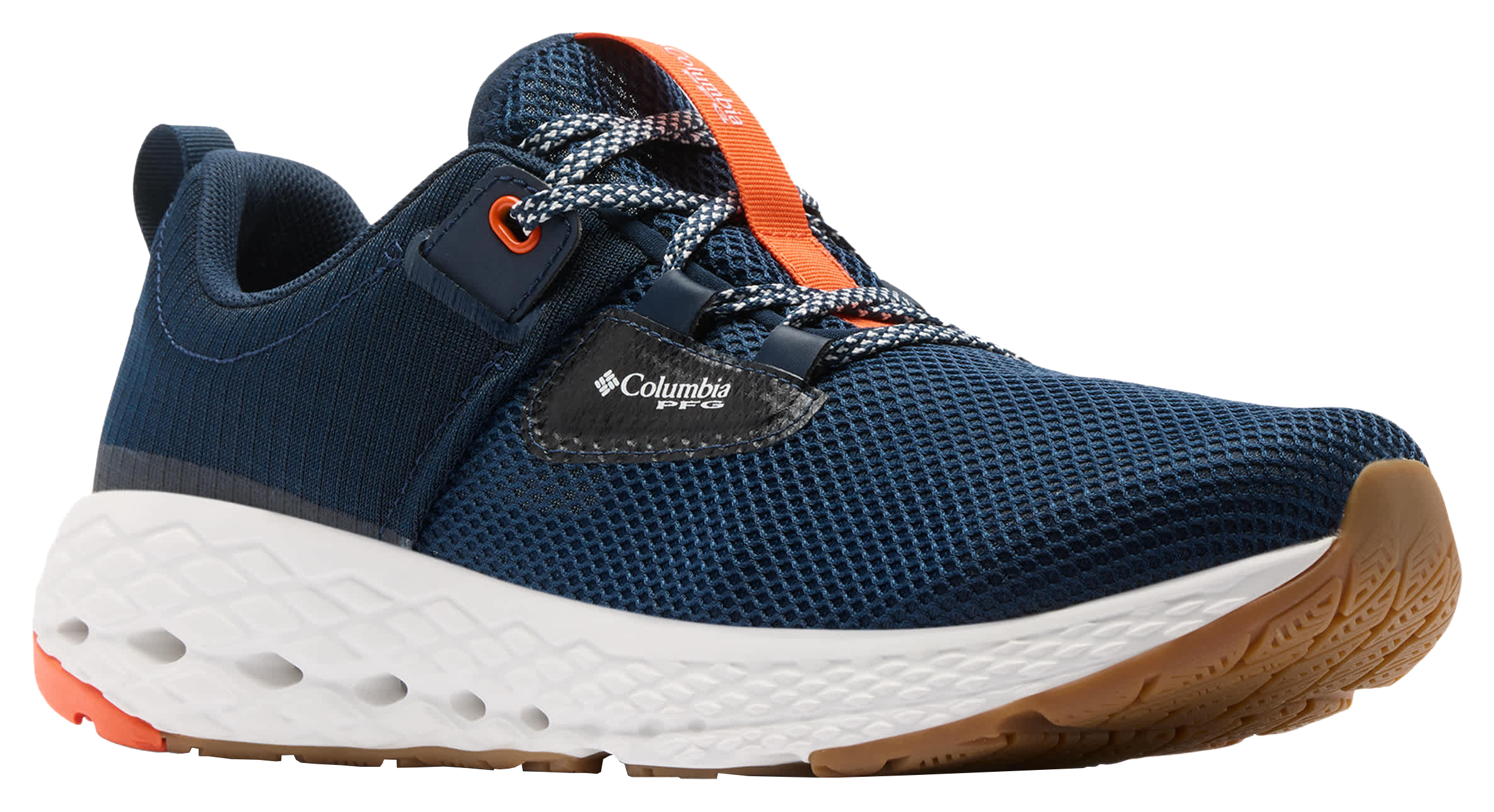 Image of Columbia PFG Tamiami 2 Fishing Shoes for Men - Collegiate Navy/Spark Orange