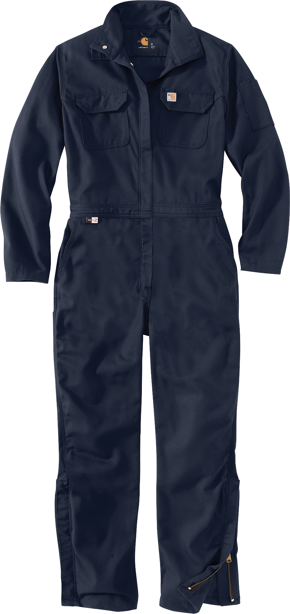 Image of Carhartt Flame-Resistant Rugged Flex Twill Coveralls for Ladies - Dark Navy - M - Regular