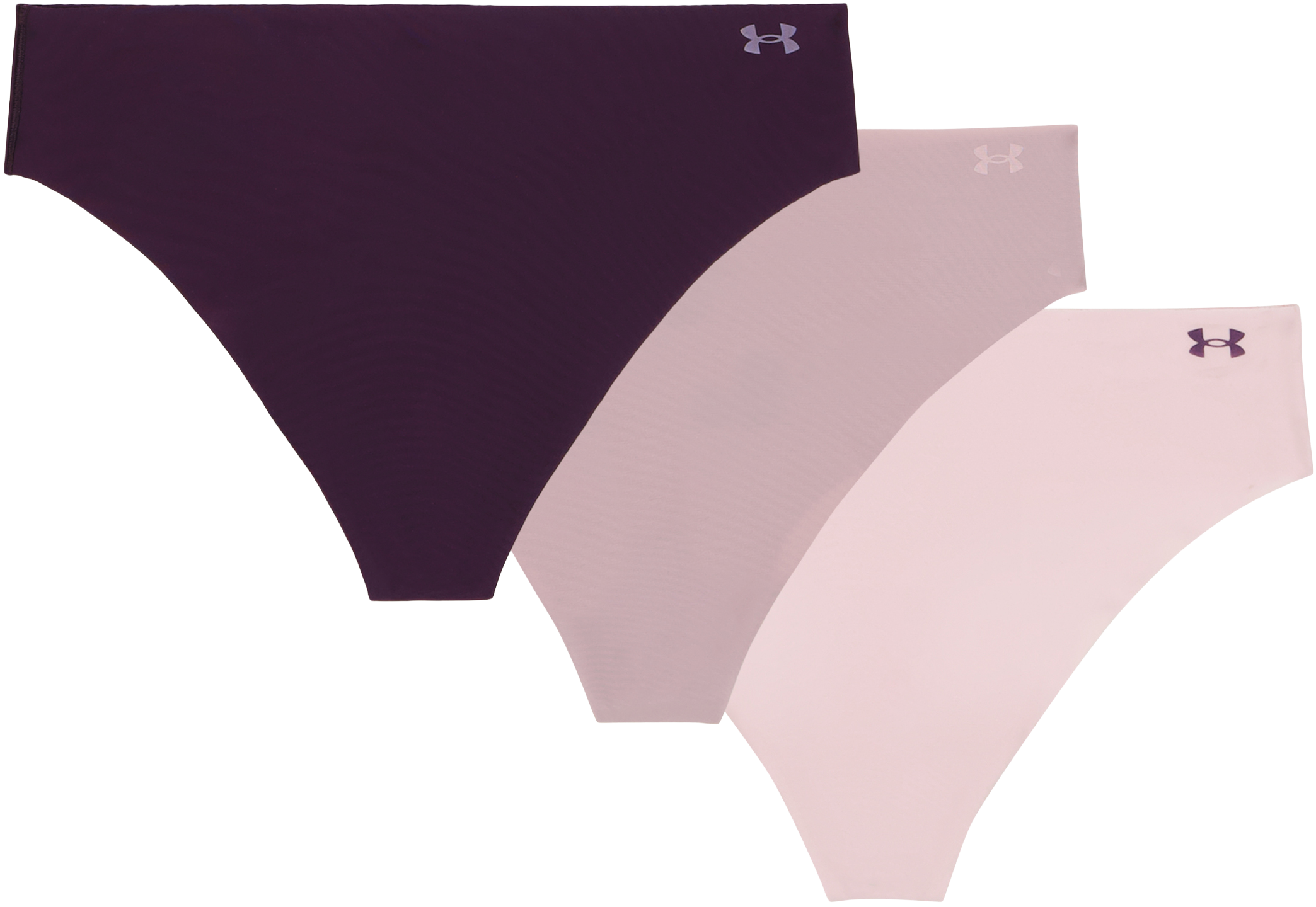 Image of Under Armour Pure Stretch No Show Thong 3-Pack - Mauve Pink
