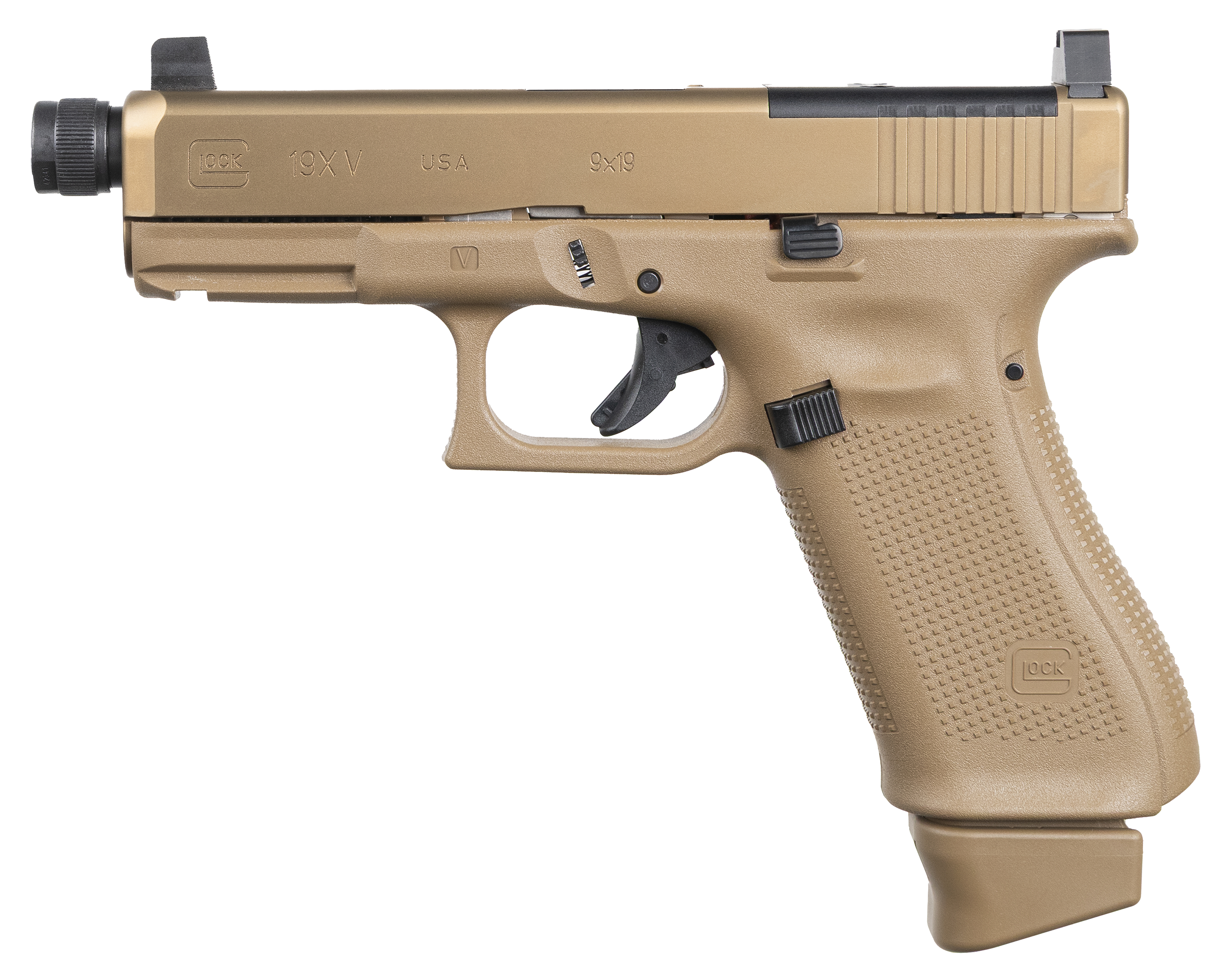 GLOCK 19X V MOS SemiAuto Pistol with Threaded Barrel