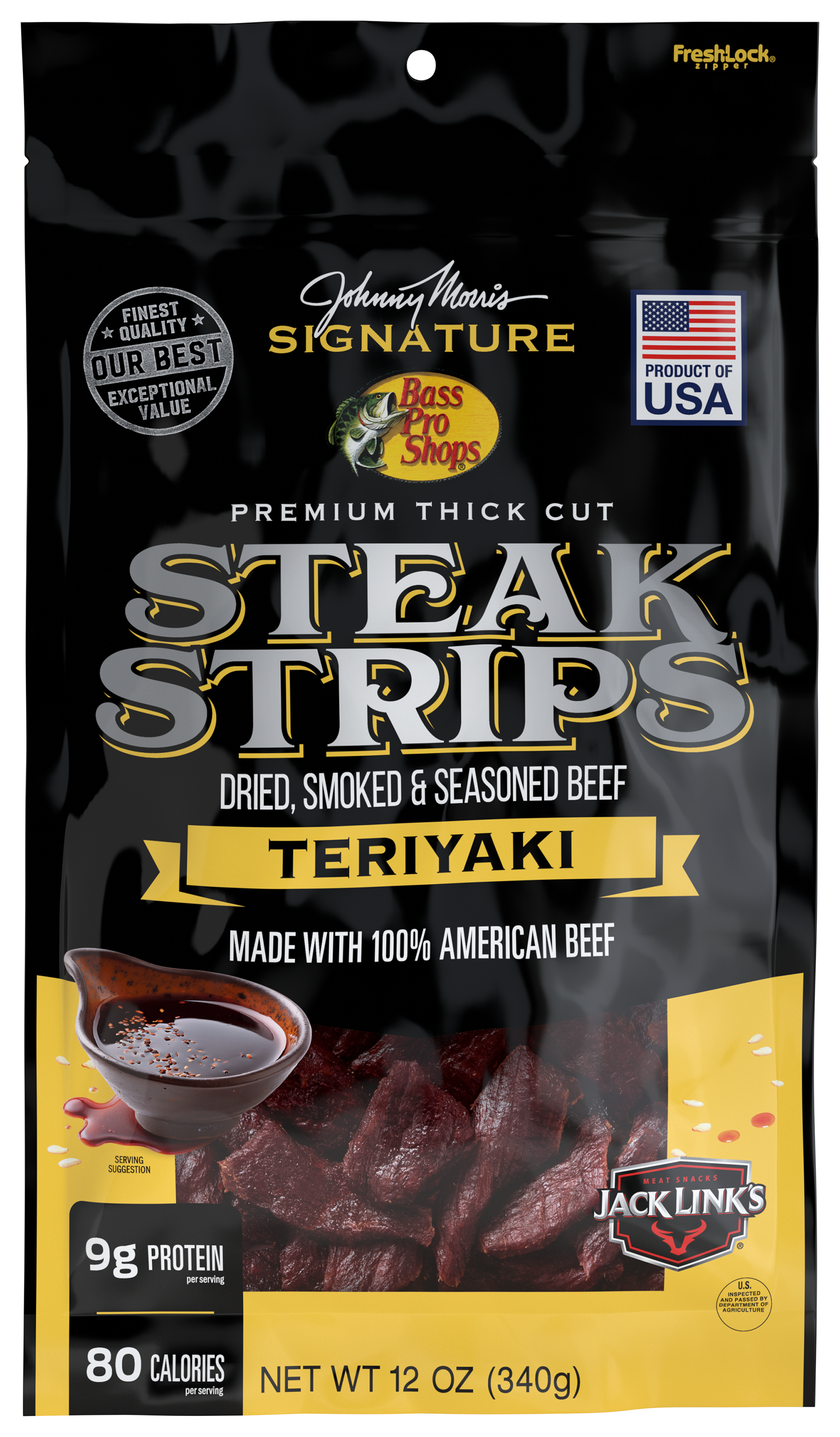 Image of Bass Pro Shops Johnny Morris Signature Teriyaki Steak Strips - 12 oz.