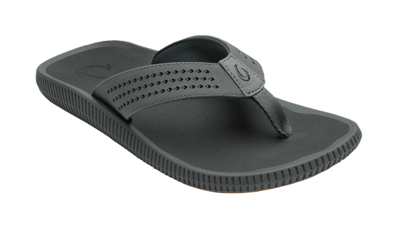 Image of OluKai Ulele Beach Sandals for Men - Rock/Rock