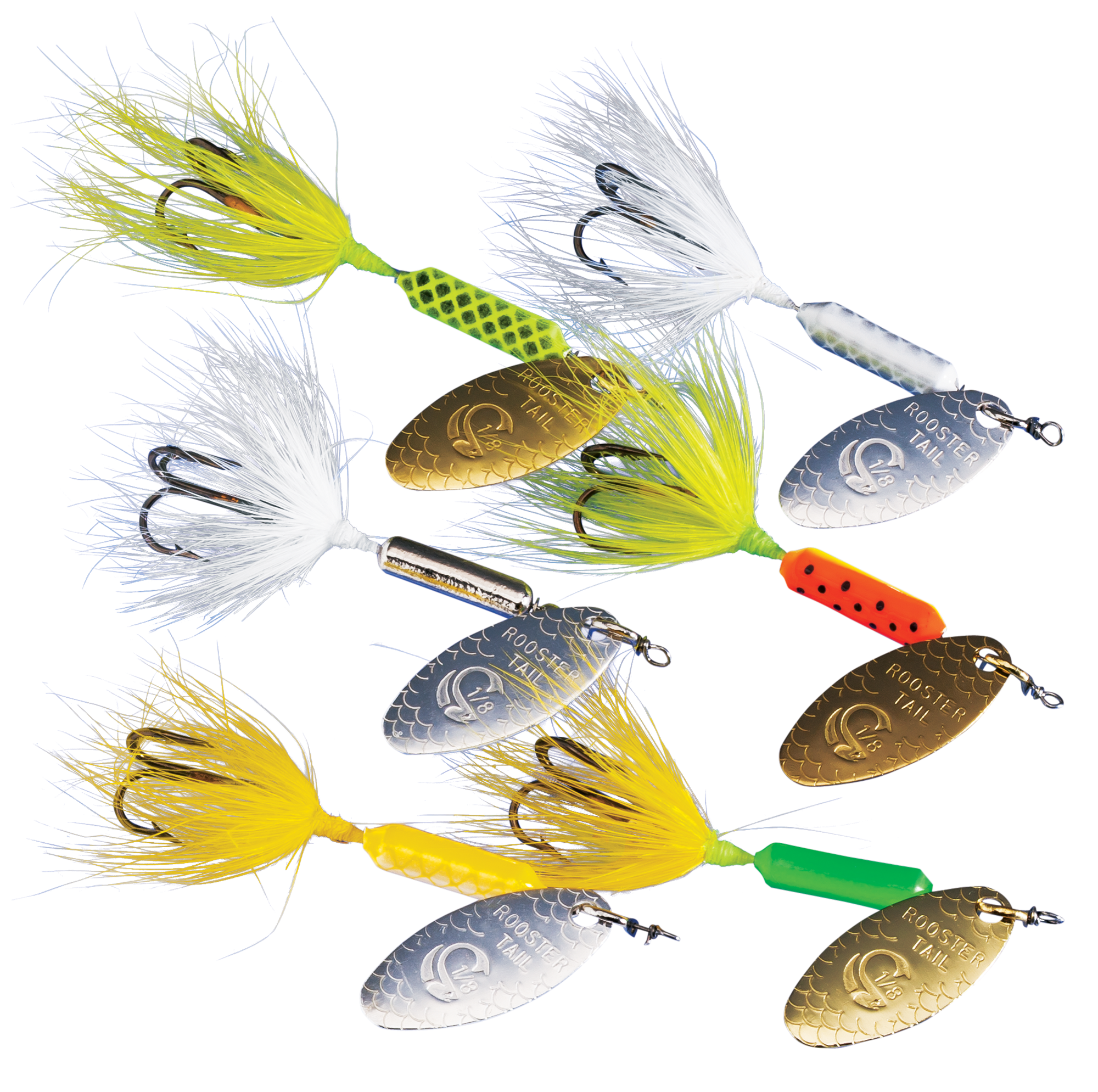 Worden's Rooster Tail Y351 Bass Trophy Pack
