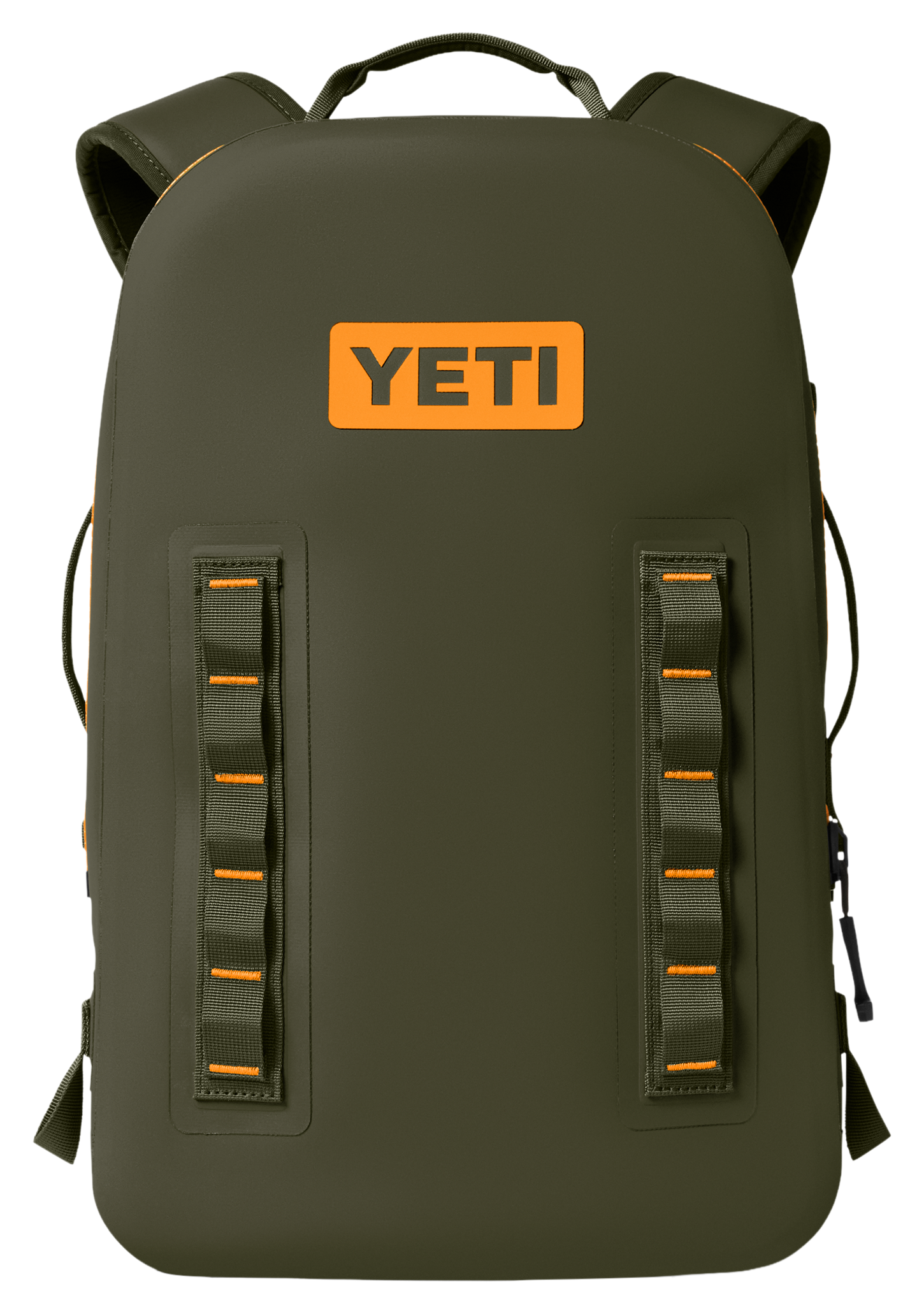 Image of YETI Panga 28L Waterproof Backpack - Olive/King Crab Orange