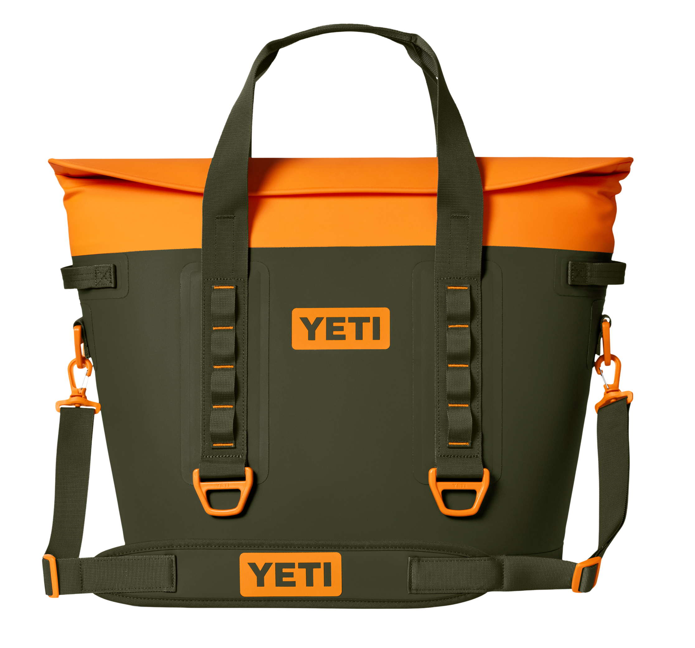 Image of YETI Hopper M30 Soft Cooler - Olive/King Crab Orange